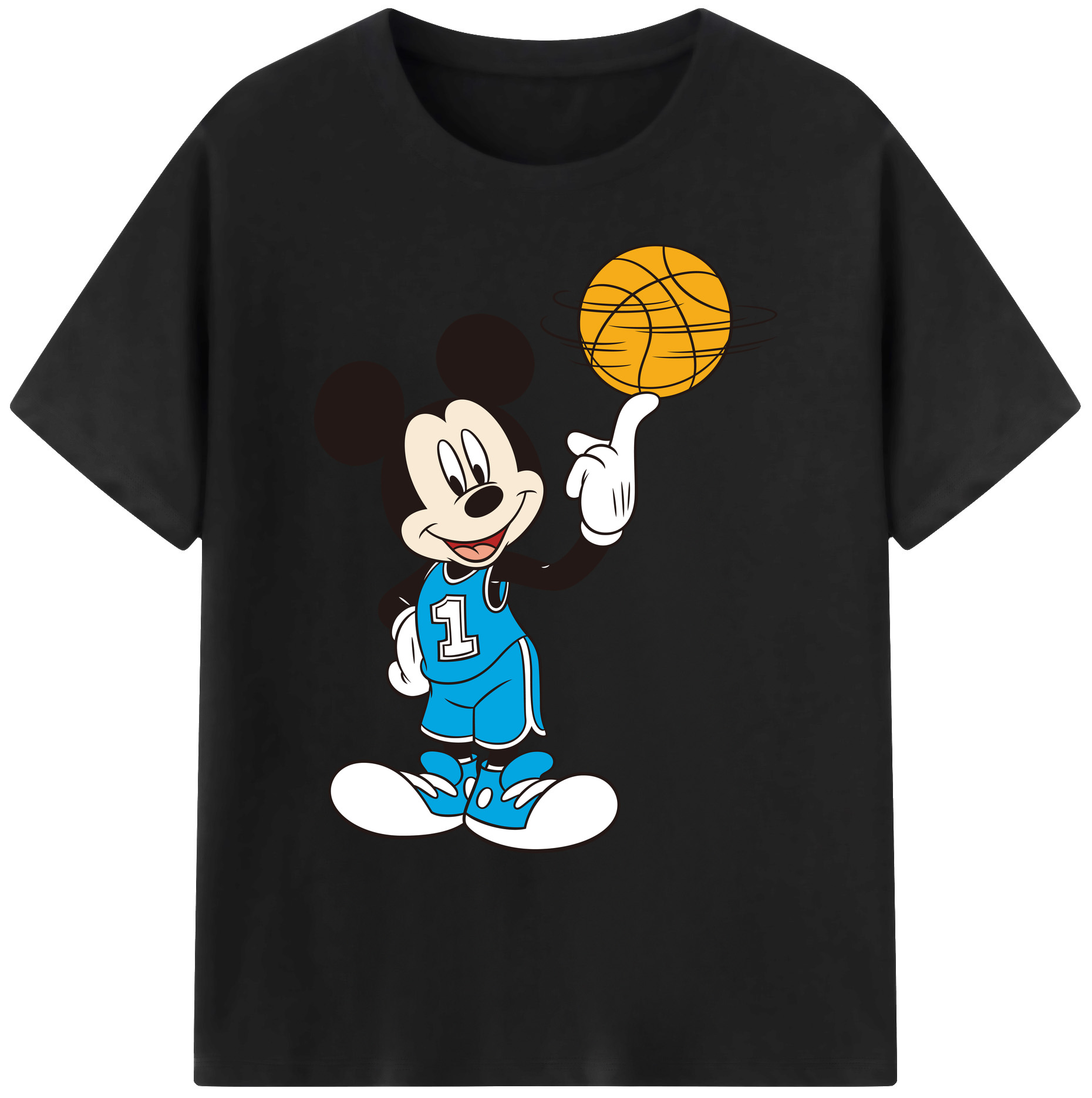ミッキーマウス Mickey Mouse 綿100％ メンズ半袖Tシャツ｜肌触りやわらか＆通気性