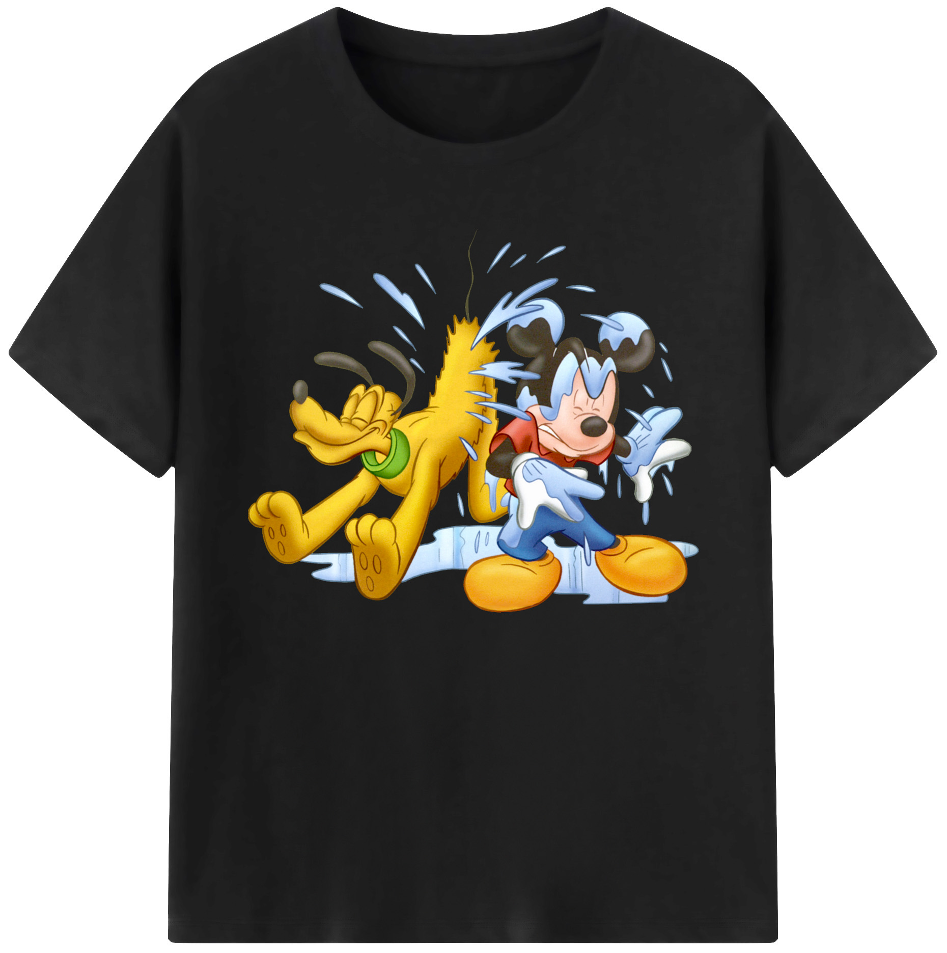 ミッキーマウス Mickey Mouse 綿100％ メンズ半袖Tシャツ｜肌触りやわらか＆通気性