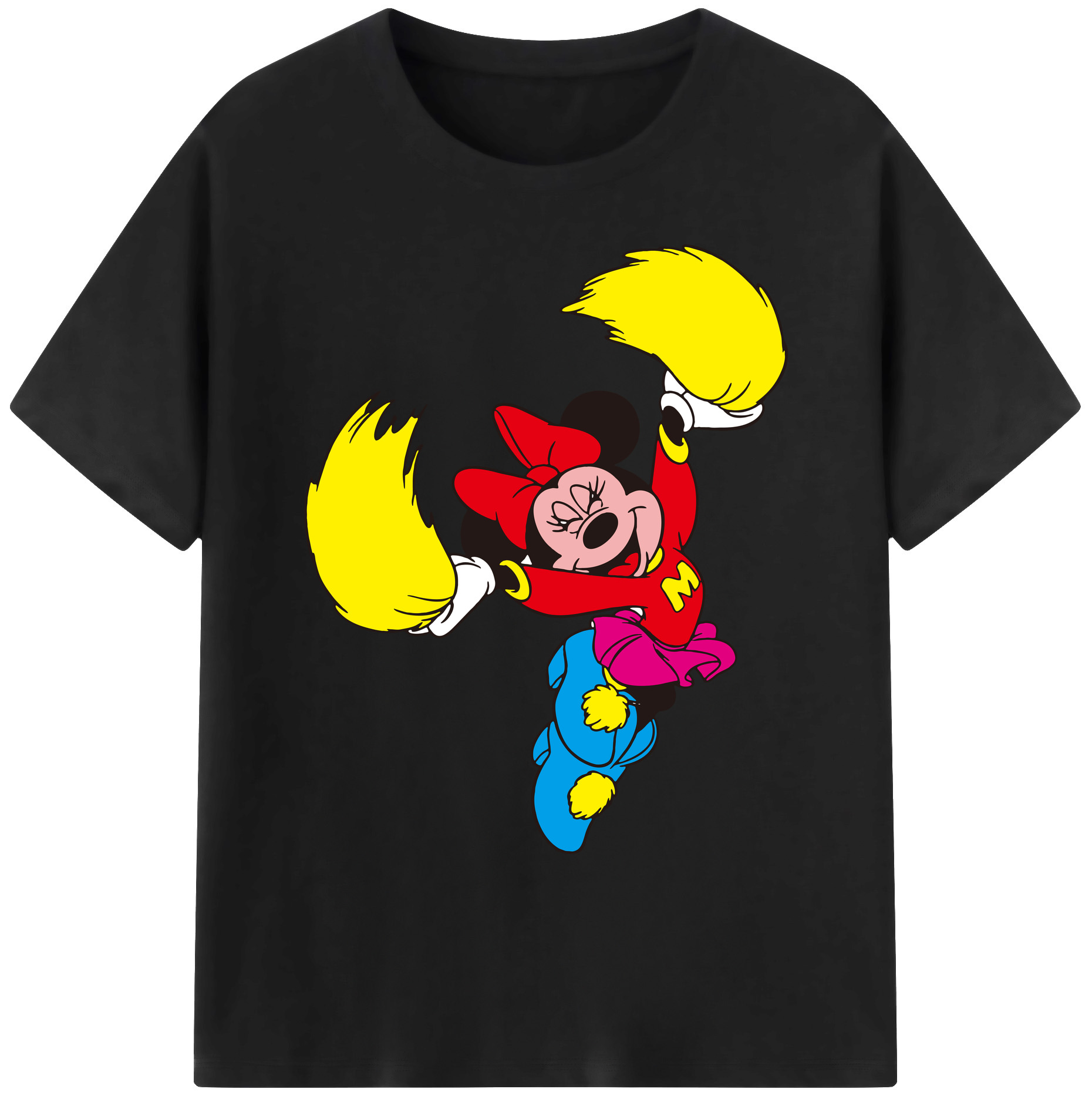 ミッキーマウス Mickey Mouse 綿100％ メンズ半袖Tシャツ｜肌触りやわらか＆通気性