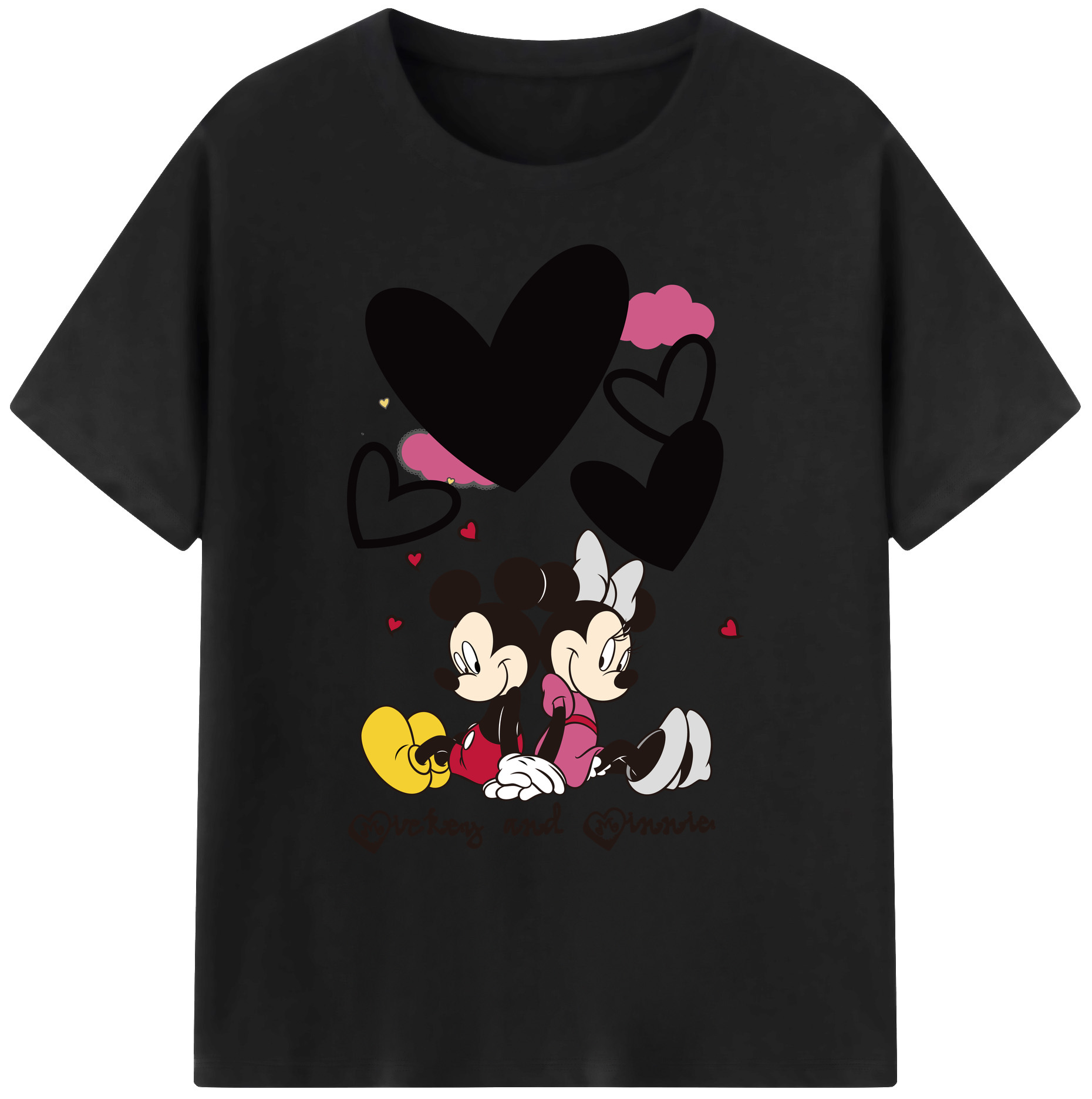 ミッキーマウス Mickey Mouse 綿100％ メンズ半袖Tシャツ｜肌触りやわらか＆通気性