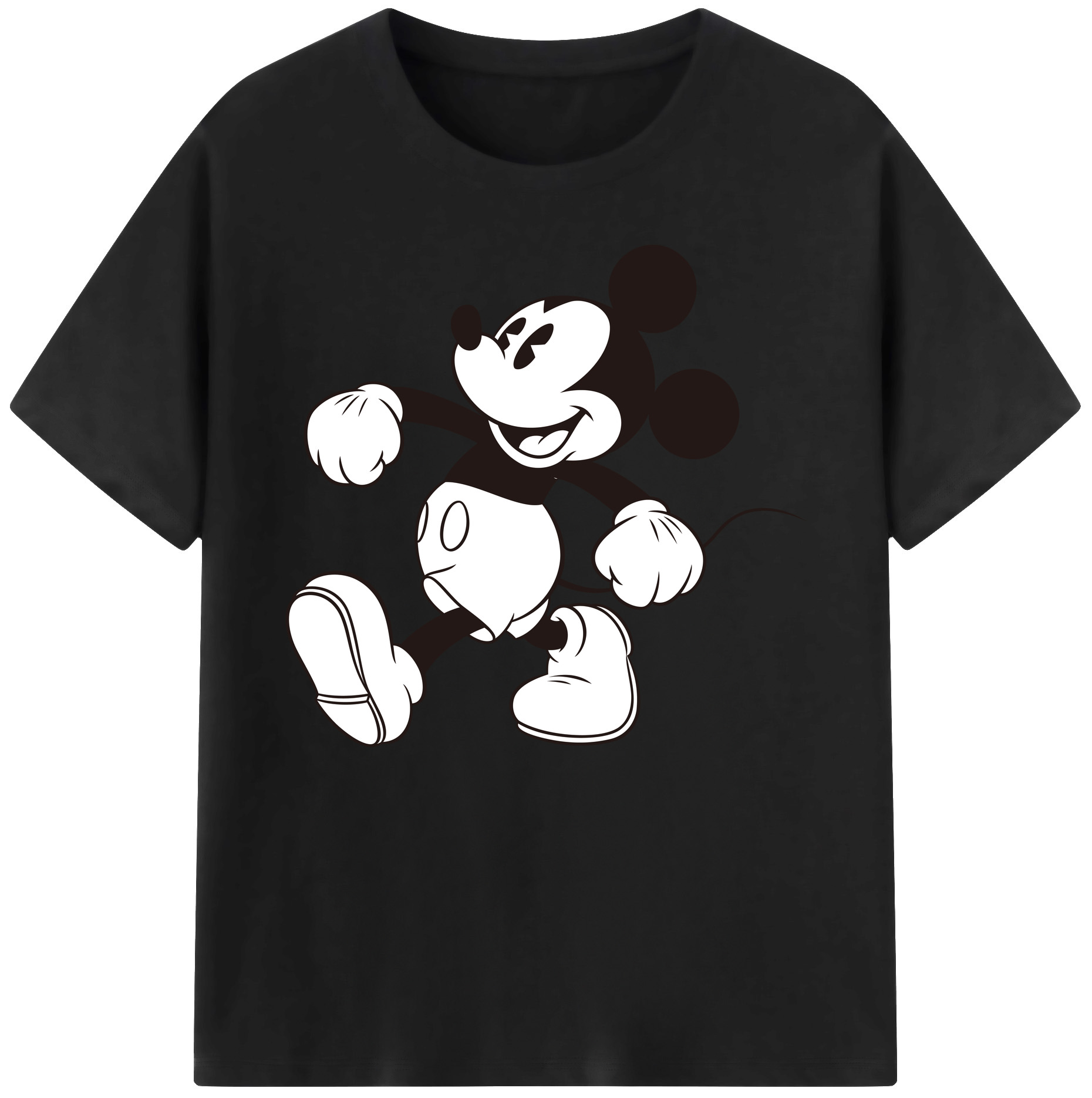 ミッキーマウス Mickey Mouse 綿100％ メンズ半袖Tシャツ｜肌触りやわらか＆通気性