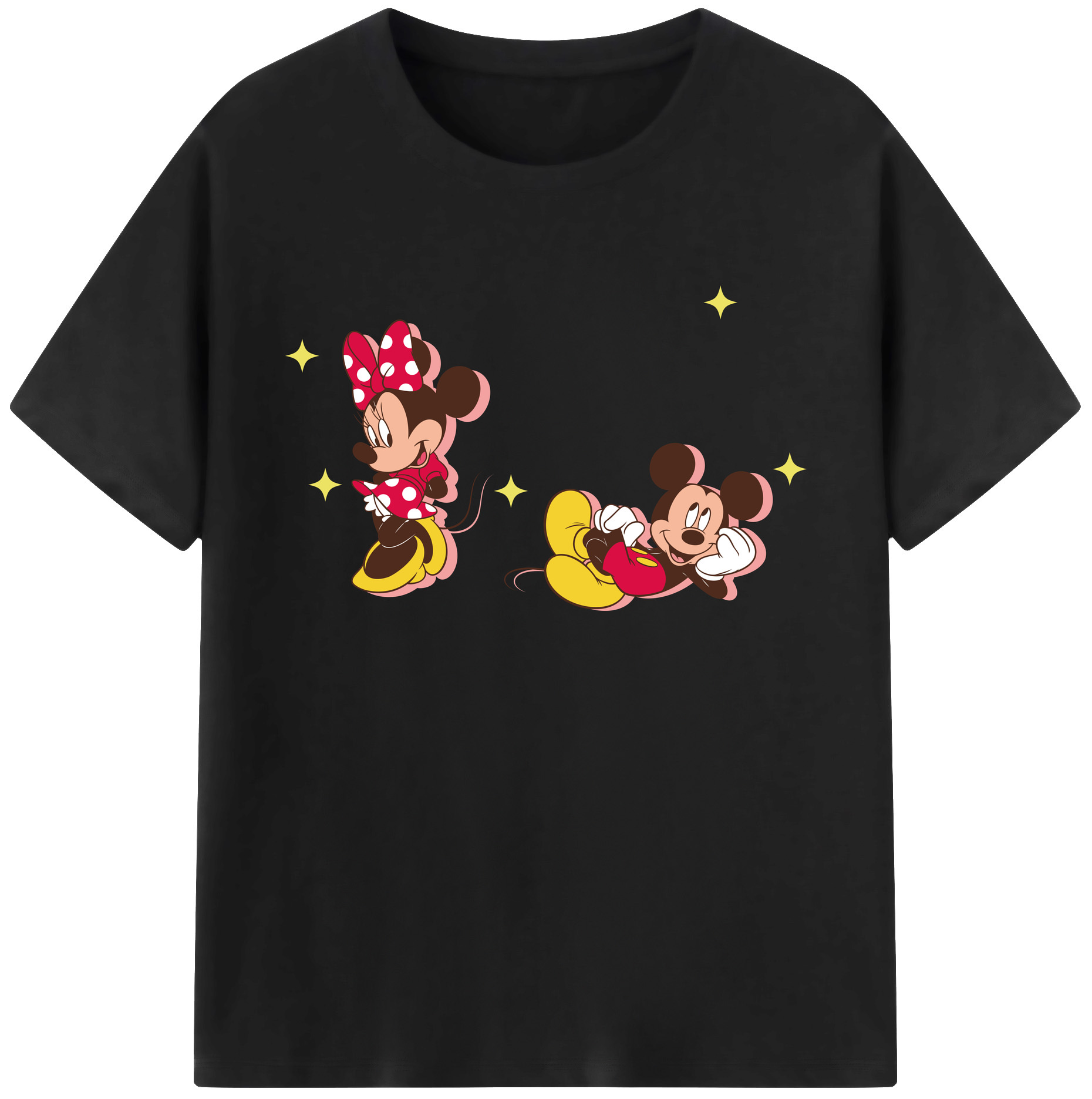 ミッキーマウス Mickey Mouse 綿100％ メンズ半袖Tシャツ｜肌触りやわらか＆通気性