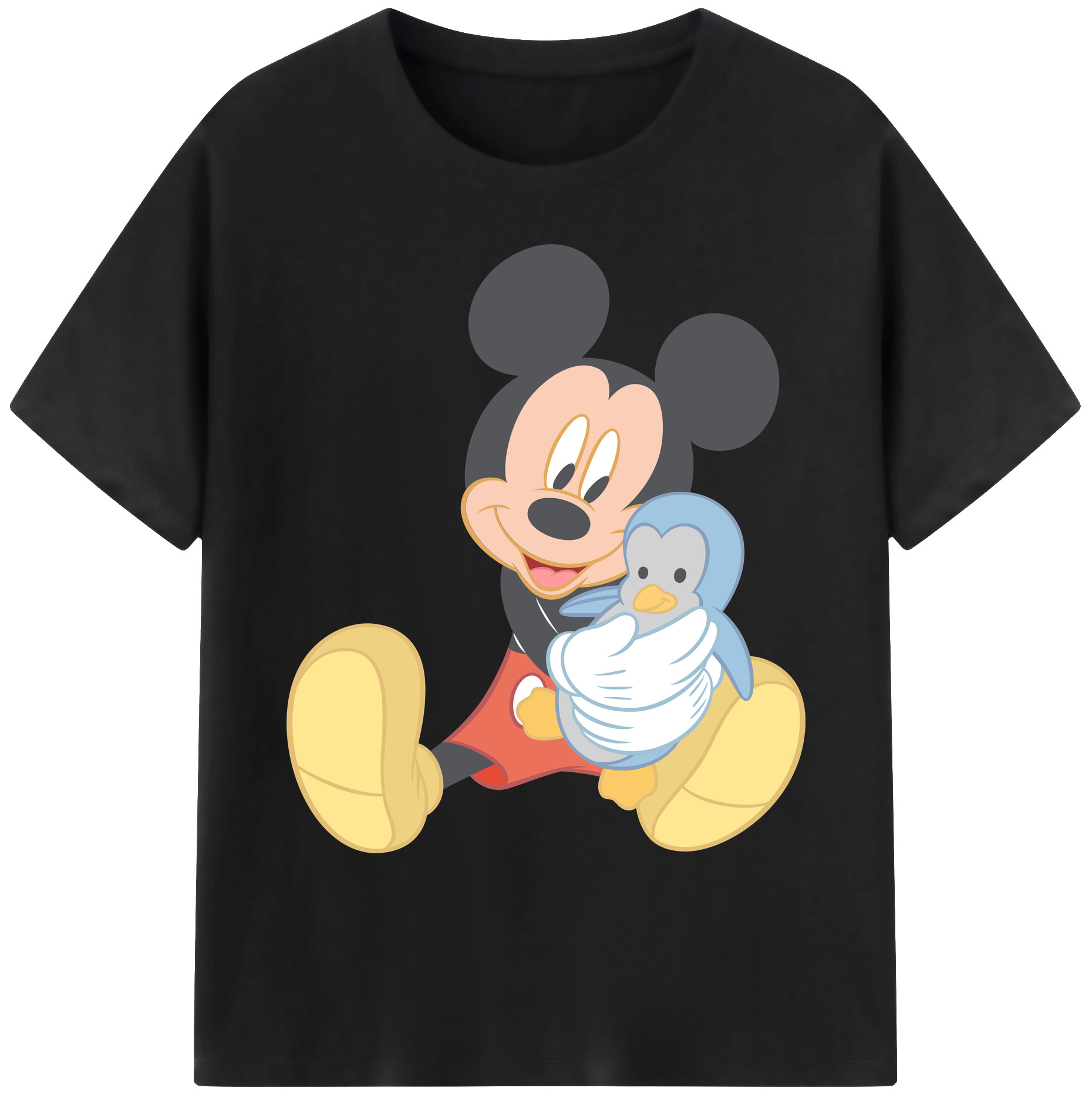 ミッキーマウス Mickey Mouse 綿100％ メンズ半袖Tシャツ｜肌触りやわらか＆通気性
