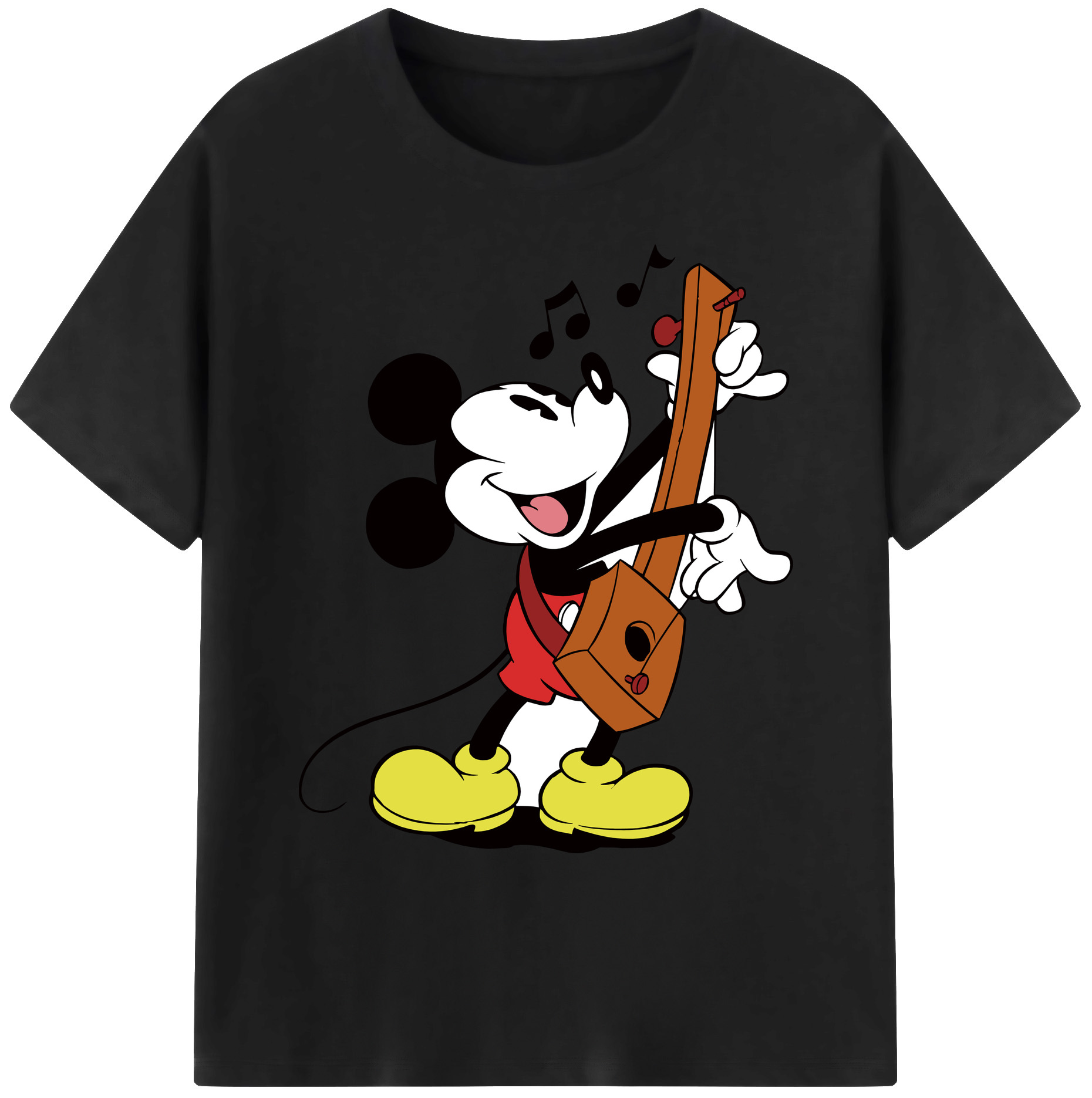 ミッキーマウス Mickey Mouse 綿100％ メンズ半袖Tシャツ｜肌触りやわらか＆通気性