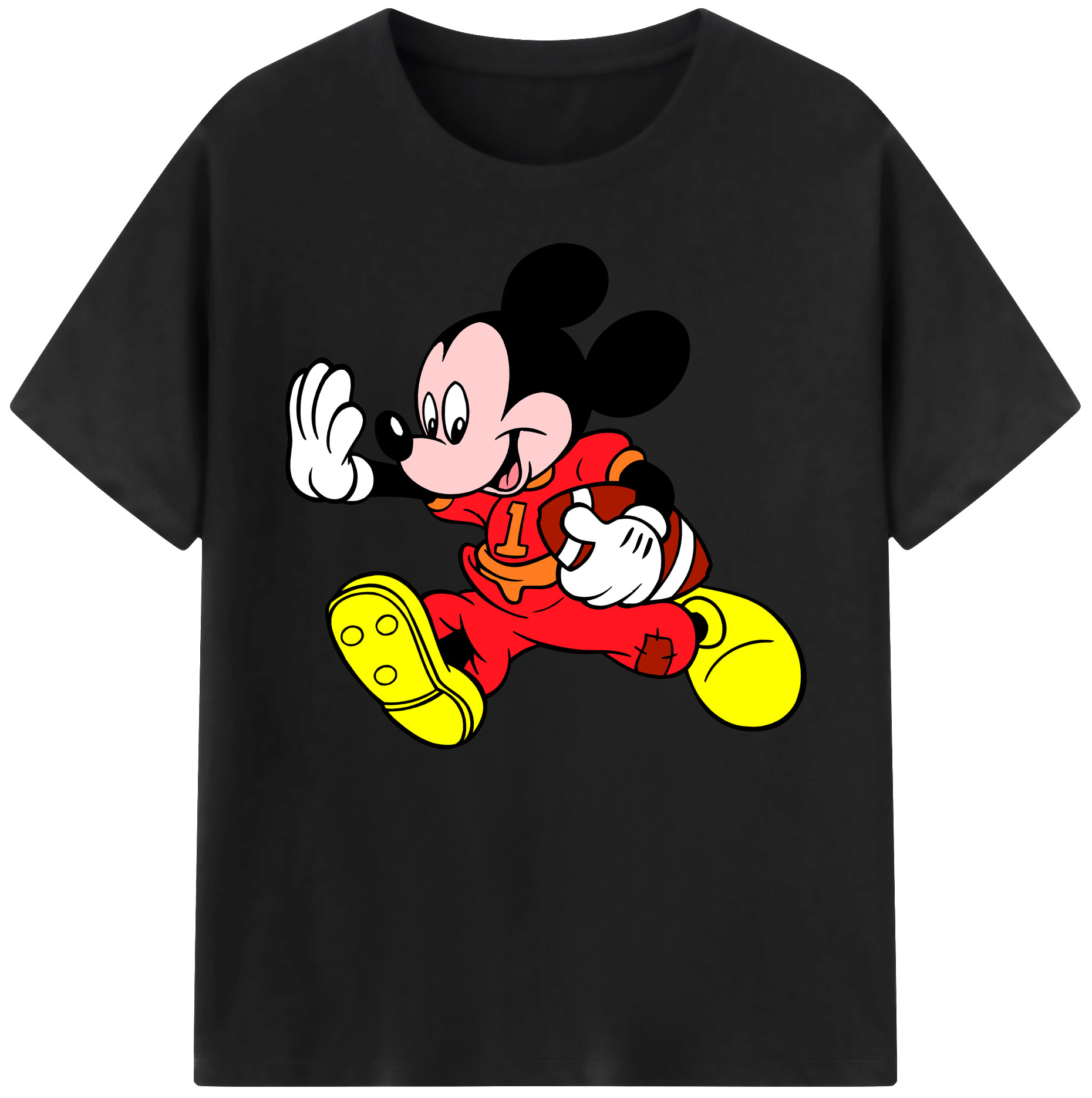 ミッキーマウス Mickey Mouse 綿100％ メンズ半袖Tシャツ｜肌触りやわらか＆通気性