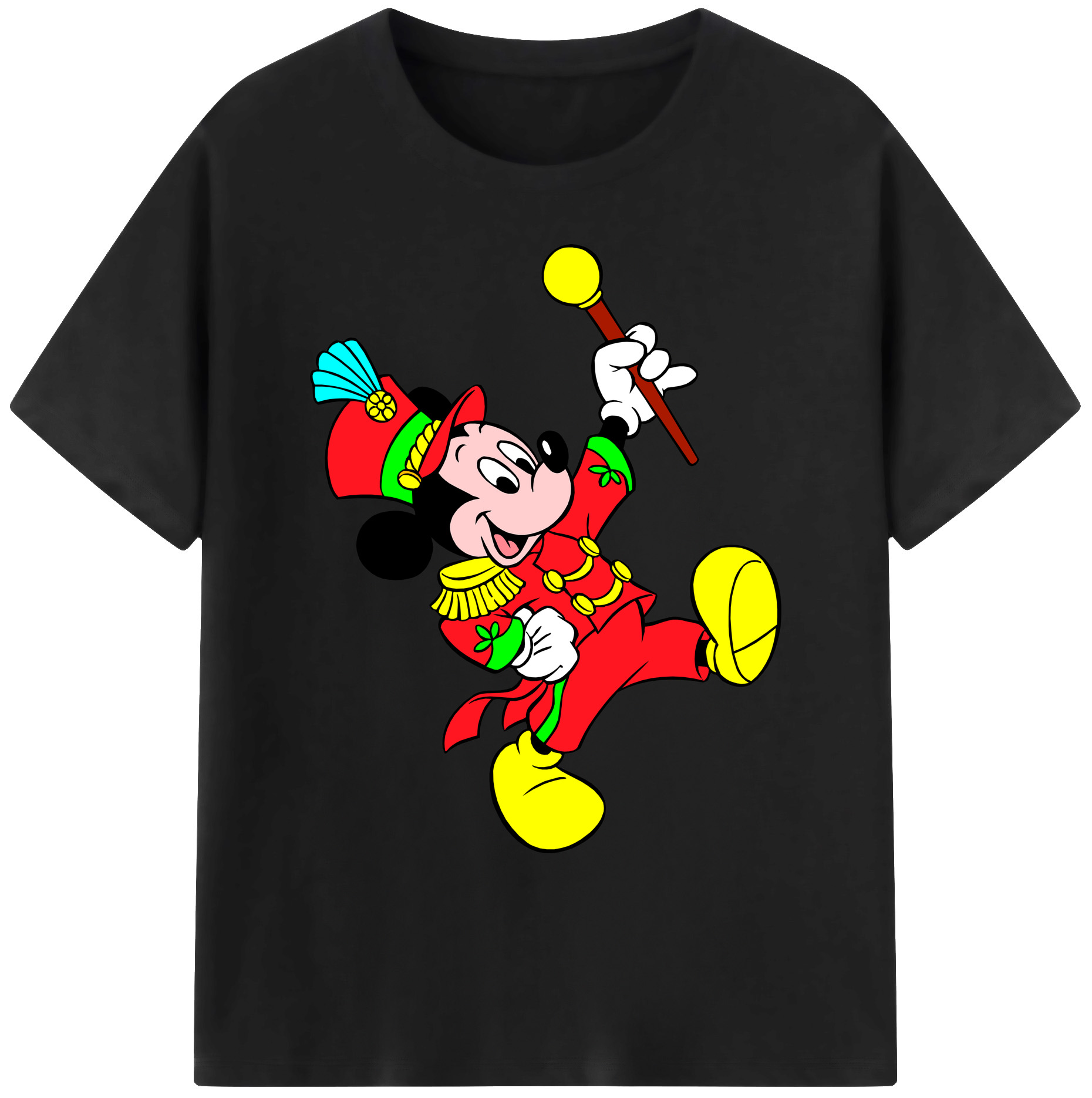 ミッキーマウス Mickey Mouse 綿100％ メンズ半袖Tシャツ｜肌触りやわらか＆通気性