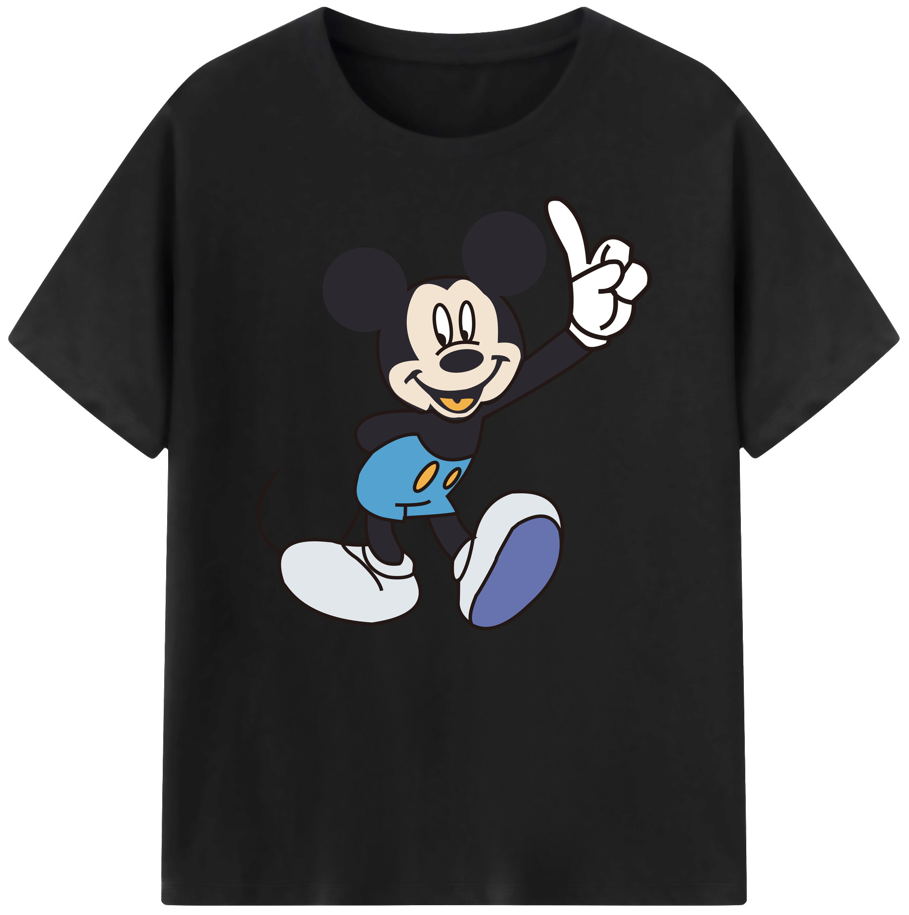 ミッキーマウス Mickey Mouse 綿100％ メンズ半袖Tシャツ｜肌触りやわらか＆通気性