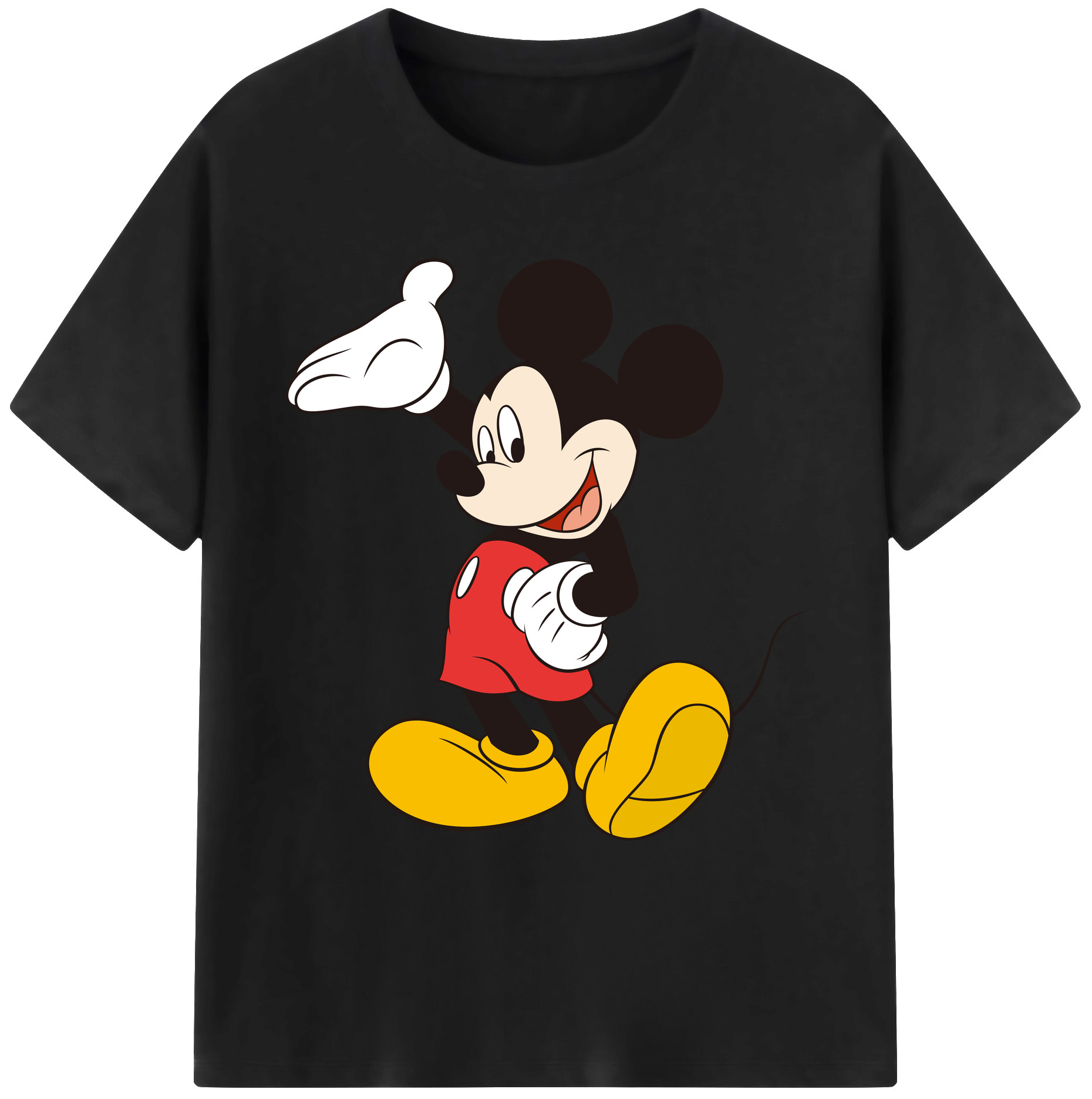 ミッキーマウス Mickey Mouse 綿100％ メンズ半袖Tシャツ｜肌触りやわらか＆通気性
