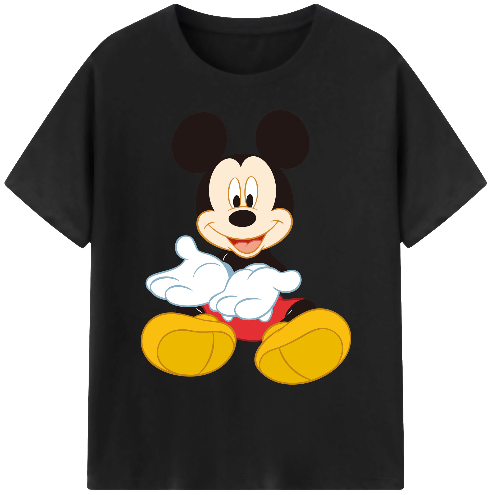 ミッキーマウス Mickey Mouse 綿100％ メンズ半袖Tシャツ｜肌触りやわらか＆通気性