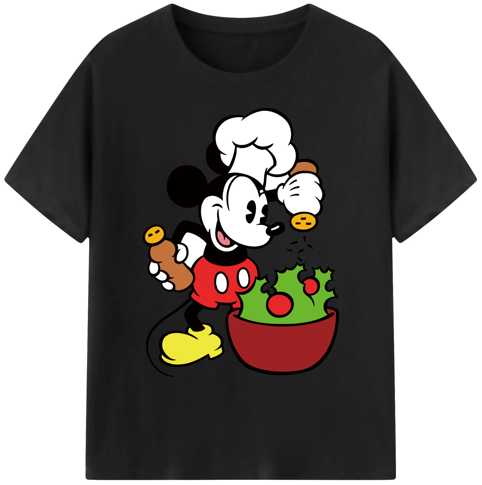 ミッキーマウス Mickey Mouse 綿100％ メンズ半袖Tシャツ｜肌触りやわらか＆通気性