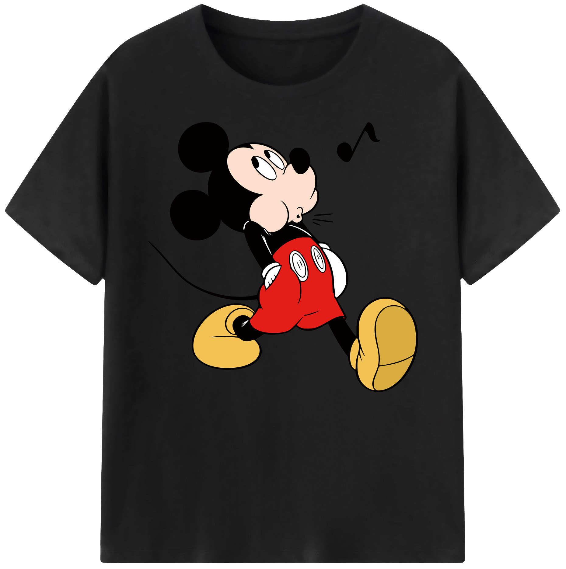 ミッキーマウス Mickey Mouse 綿100％ メンズ半袖Tシャツ｜肌触りやわらか＆通気性