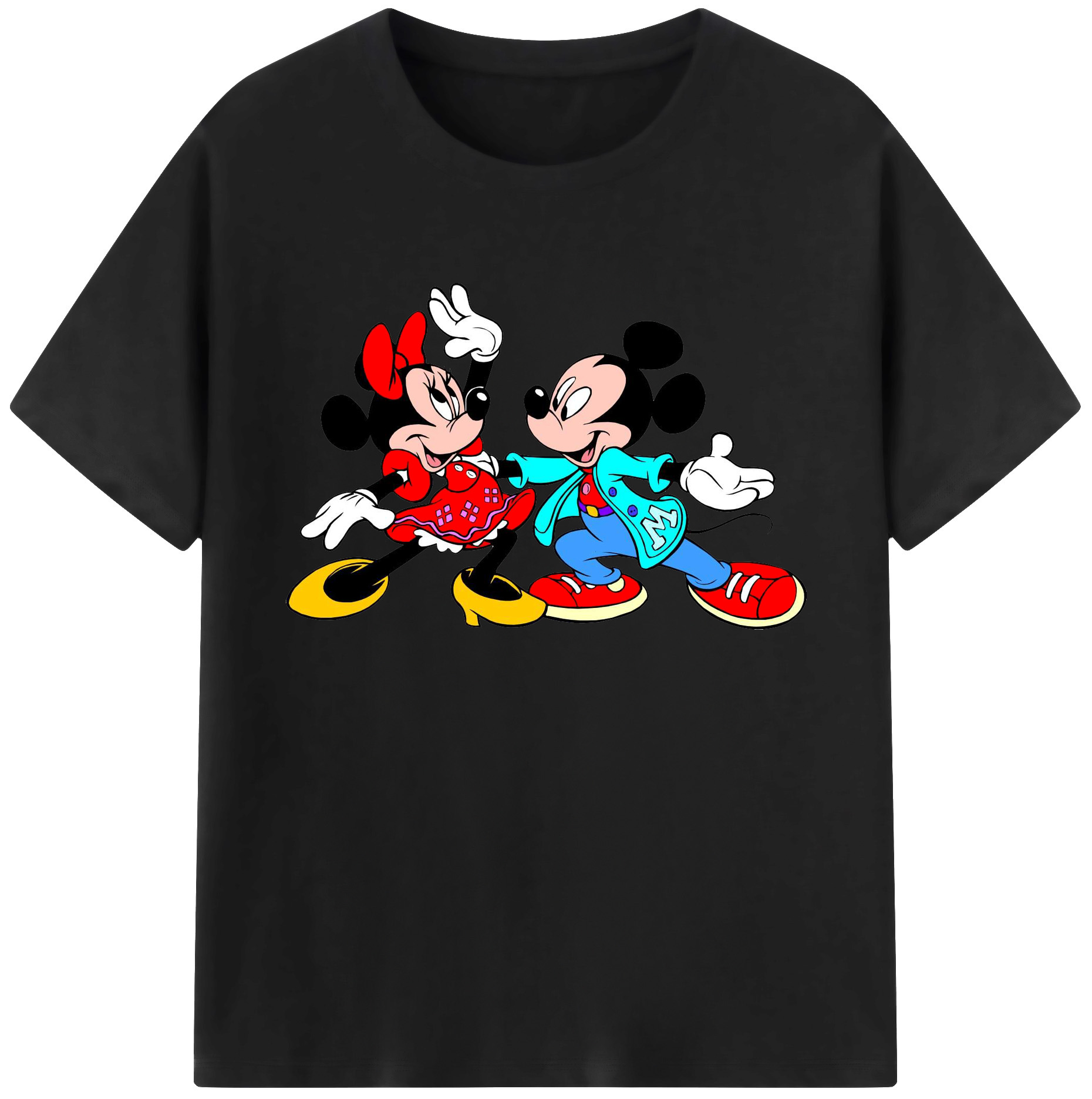 ミッキーマウス Mickey Mouse 綿100％ メンズ半袖Tシャツ｜肌触りやわらか＆通気性