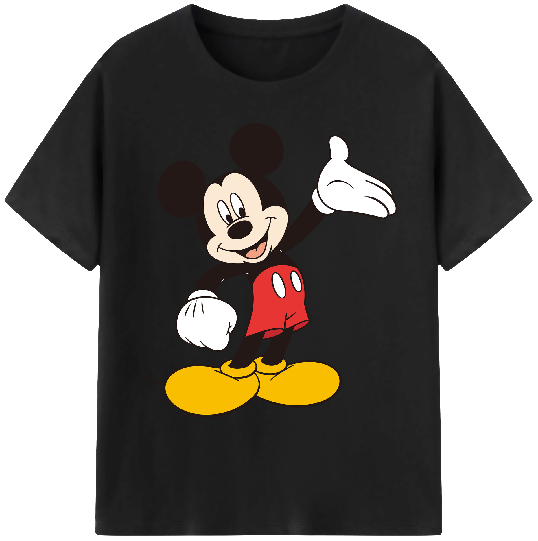 ミッキーマウス Mickey Mouse 綿100％ メンズ半袖Tシャツ｜肌触りやわらか＆通気性