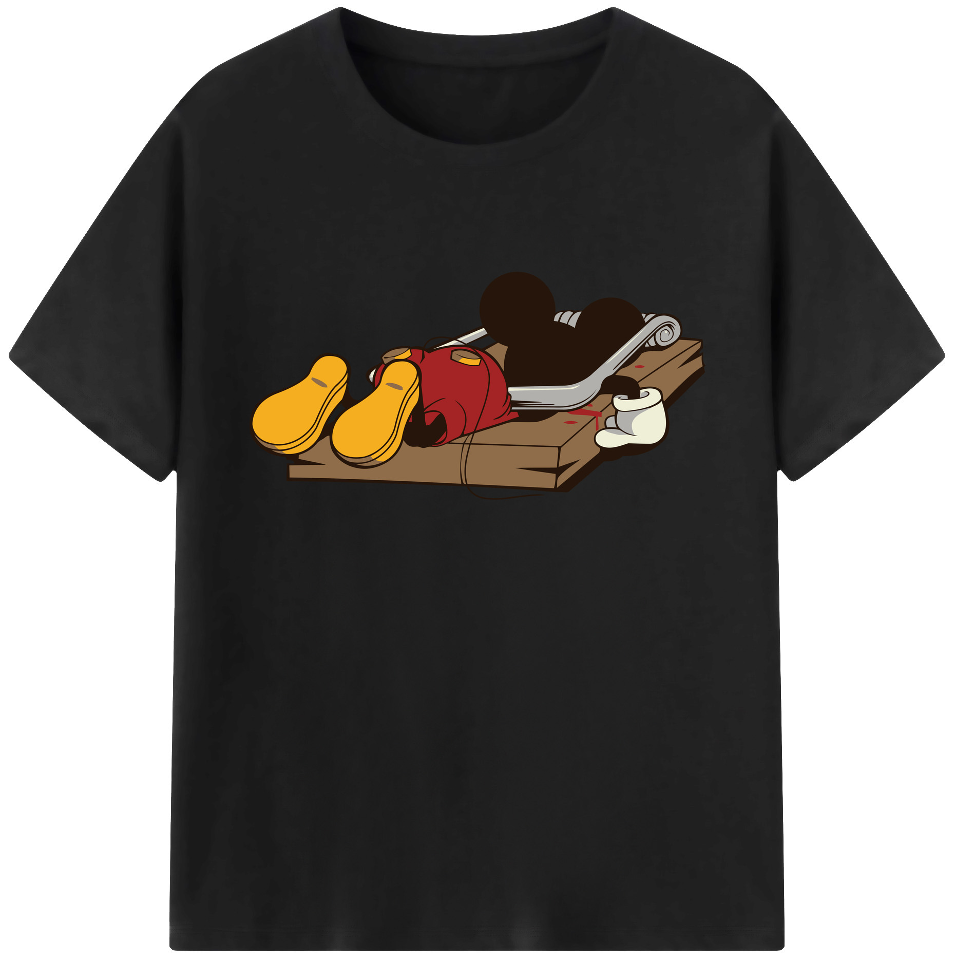 ミッキーマウス Mickey Mouse 綿100％ メンズ半袖Tシャツ｜肌触りやわらか＆通気性