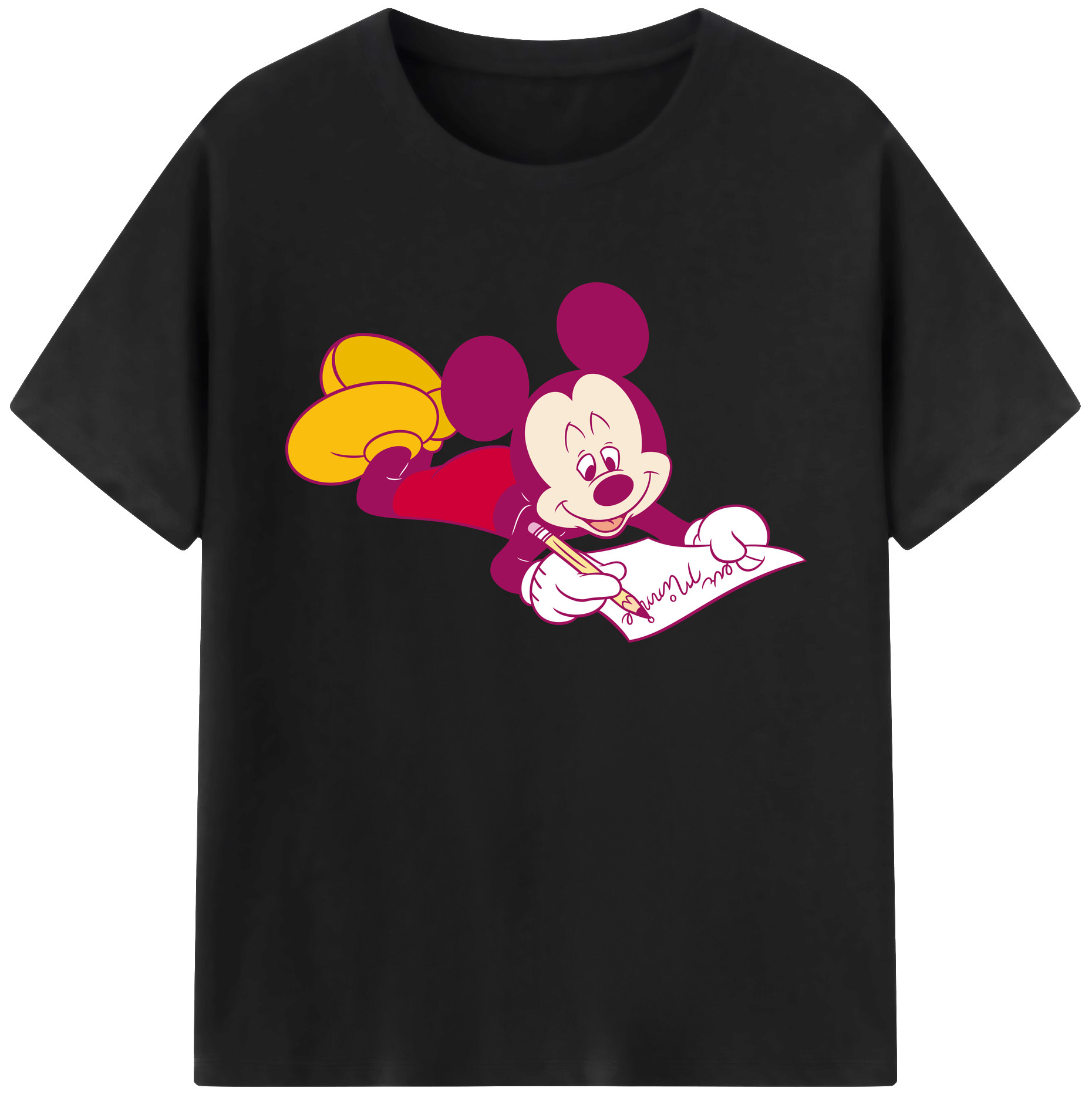 ミッキーマウス Mickey Mouse 綿100％ メンズ半袖Tシャツ｜肌触りやわらか＆通気性