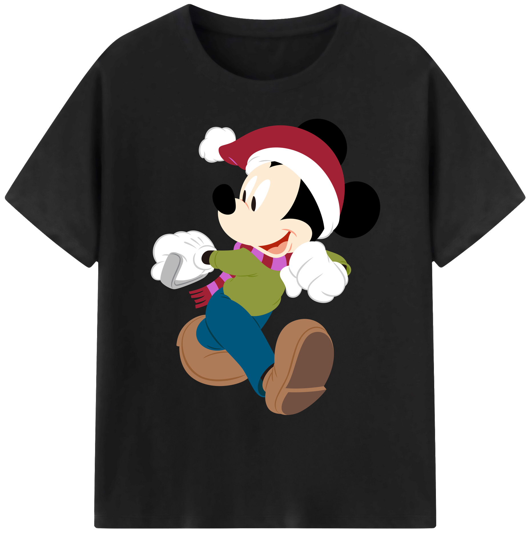 ミッキーマウス Mickey Mouse 綿100％ メンズ半袖Tシャツ｜肌触りやわらか＆通気性