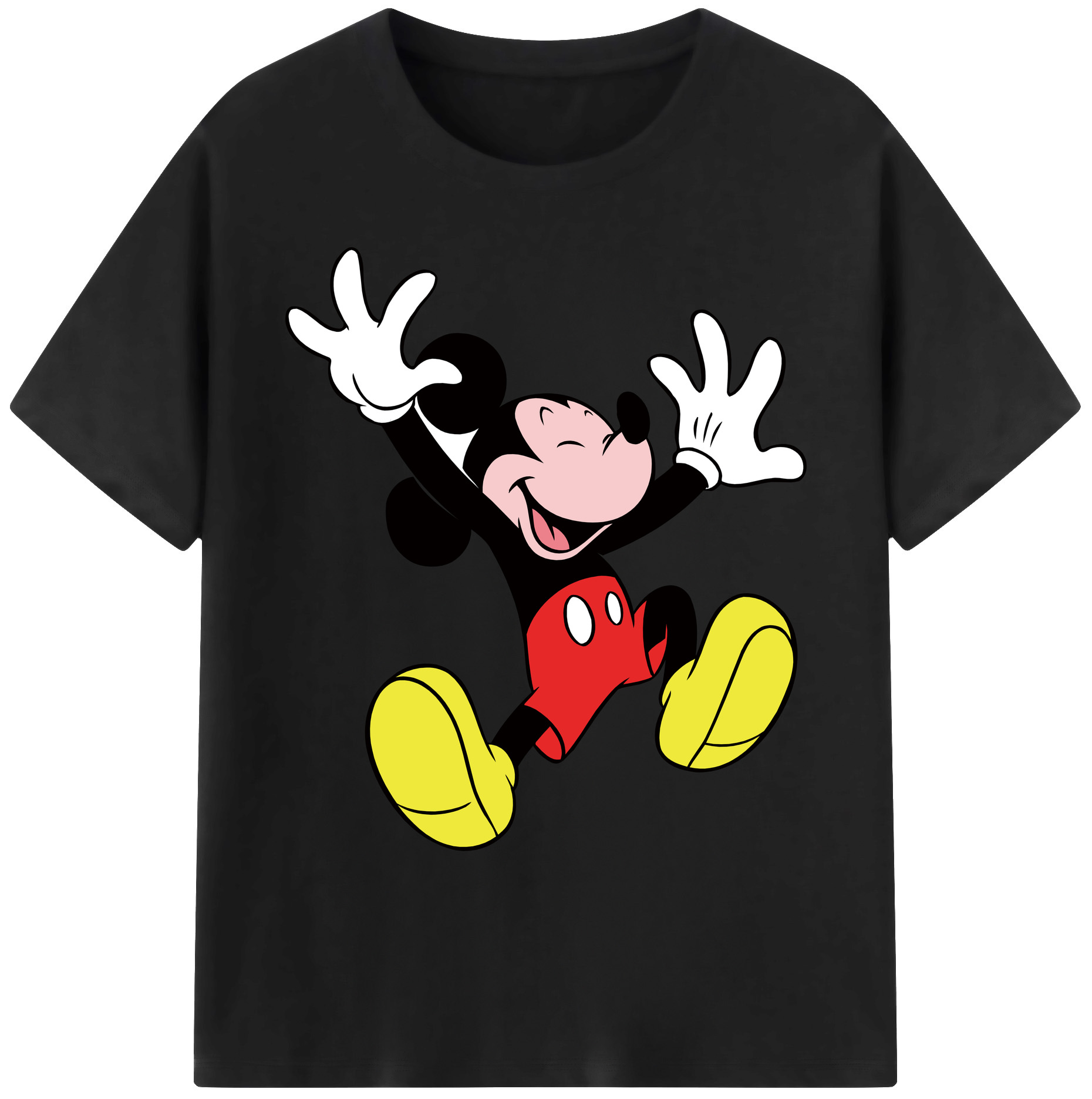 ミッキーマウス Mickey Mouse 綿100％ メンズ半袖Tシャツ｜肌触りやわらか＆通気性
