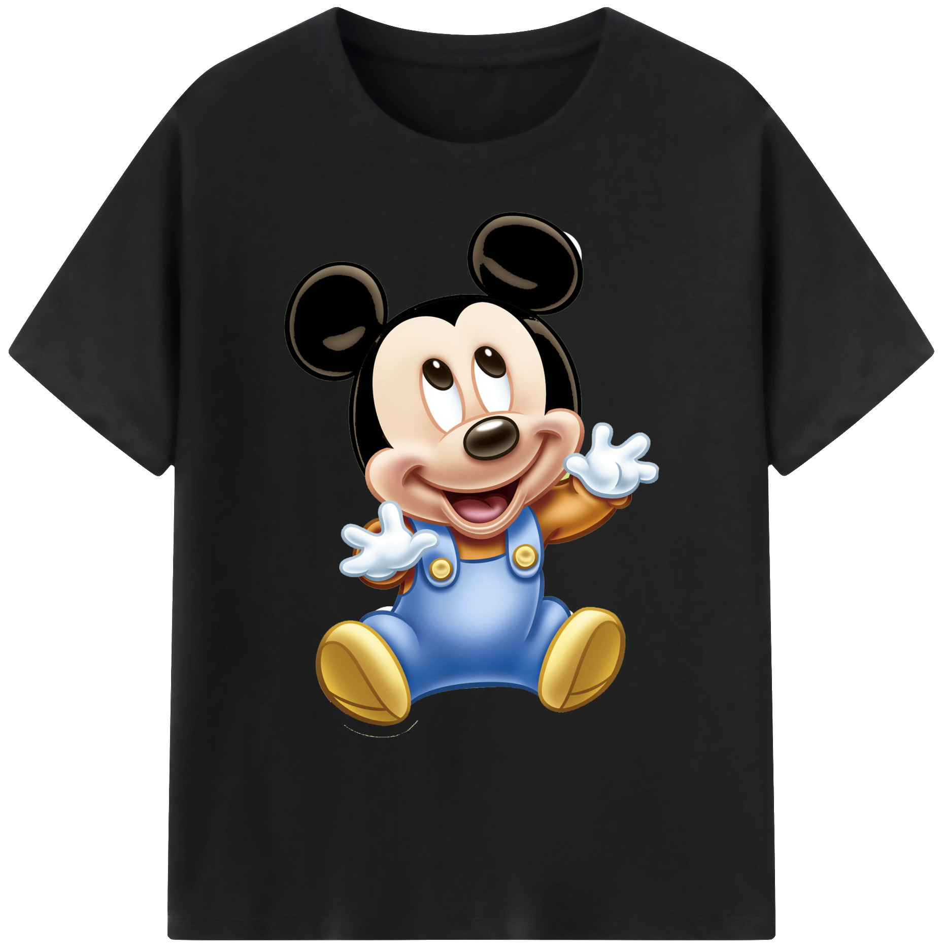 ミッキーマウス Mickey Mouse 綿100％ メンズ半袖Tシャツ｜肌触りやわらか＆通気性