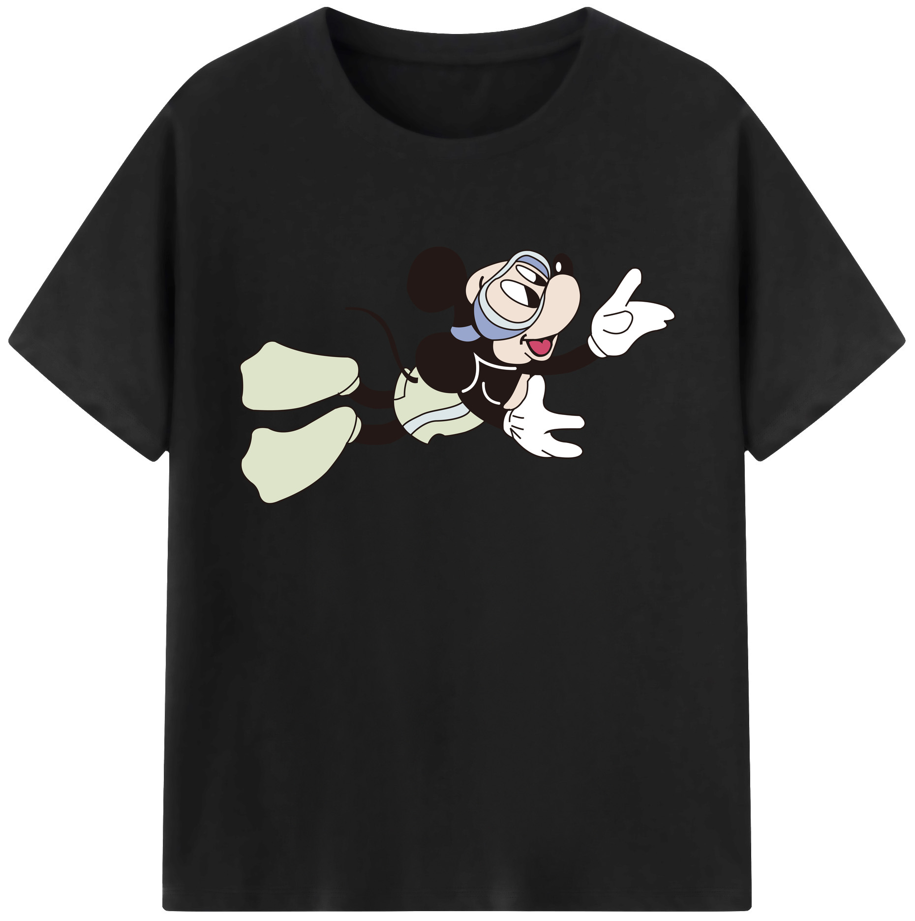 ミッキーマウス Mickey Mouse 綿100％ メンズ半袖Tシャツ｜肌触りやわらか＆通気性