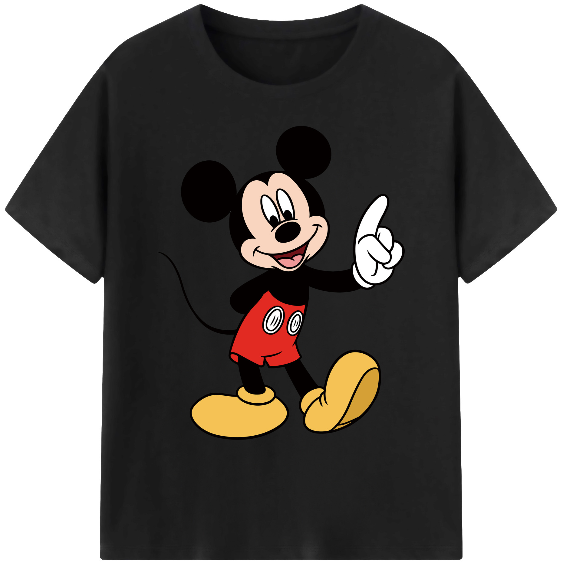 ミッキーマウス Mickey Mouse 綿100％ メンズ半袖Tシャツ｜肌触りやわらか＆通気性