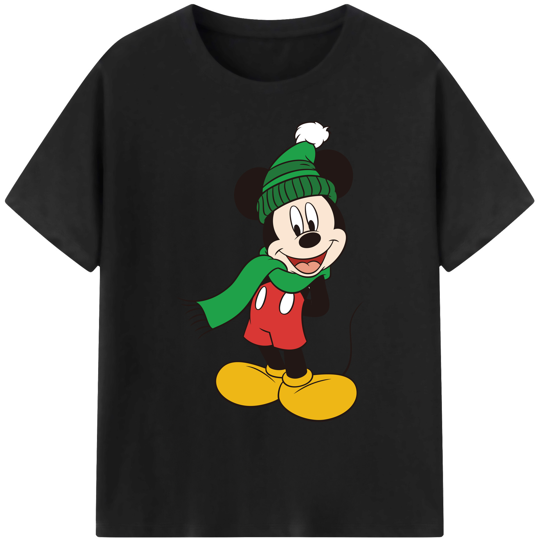 ミッキーマウス Mickey Mouse 綿100％ メンズ半袖Tシャツ｜肌触りやわらか＆通気性