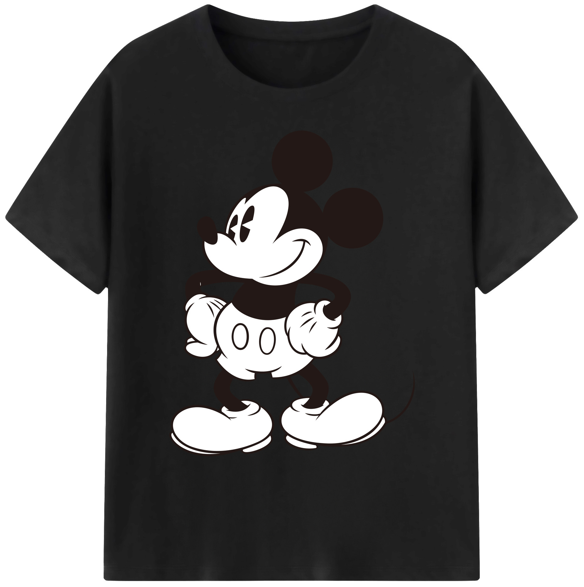 ミッキーマウス Mickey Mouse 綿100％ メンズ半袖Tシャツ｜肌触りやわらか＆通気性