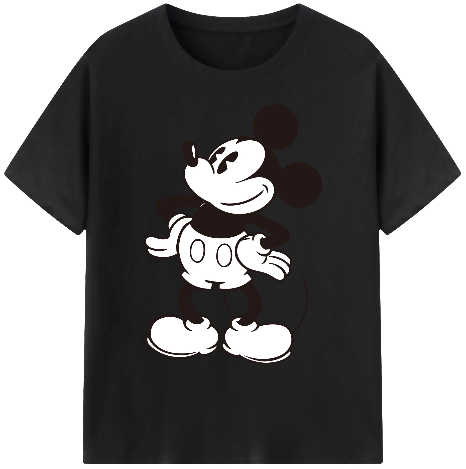 ミッキーマウス Mickey Mouse 綿100％ メンズ半袖Tシャツ｜肌触りやわらか＆通気性
