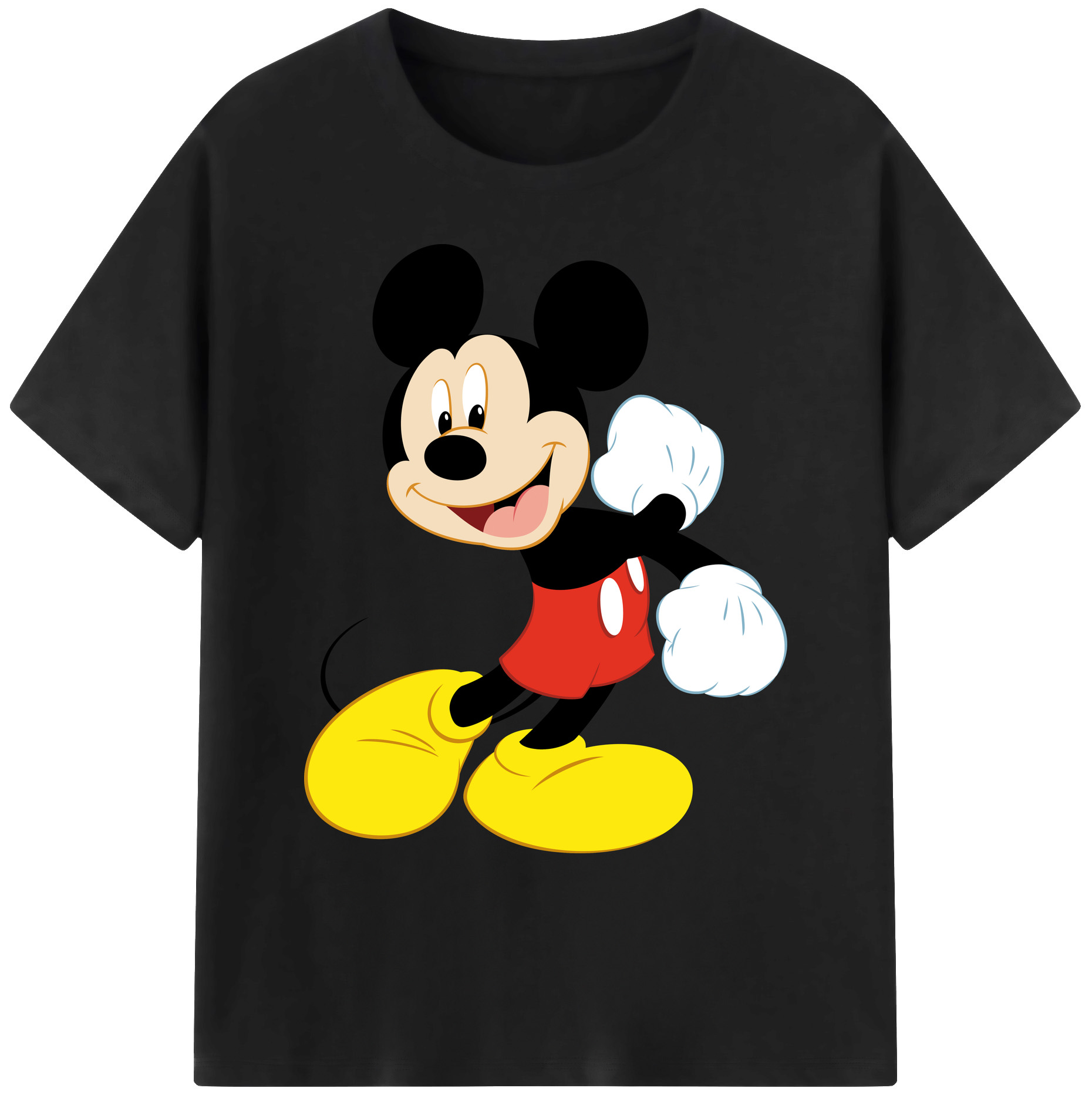 ミッキーマウス Mickey Mouse 綿100％ メンズ半袖Tシャツ｜肌触りやわらか＆通気性