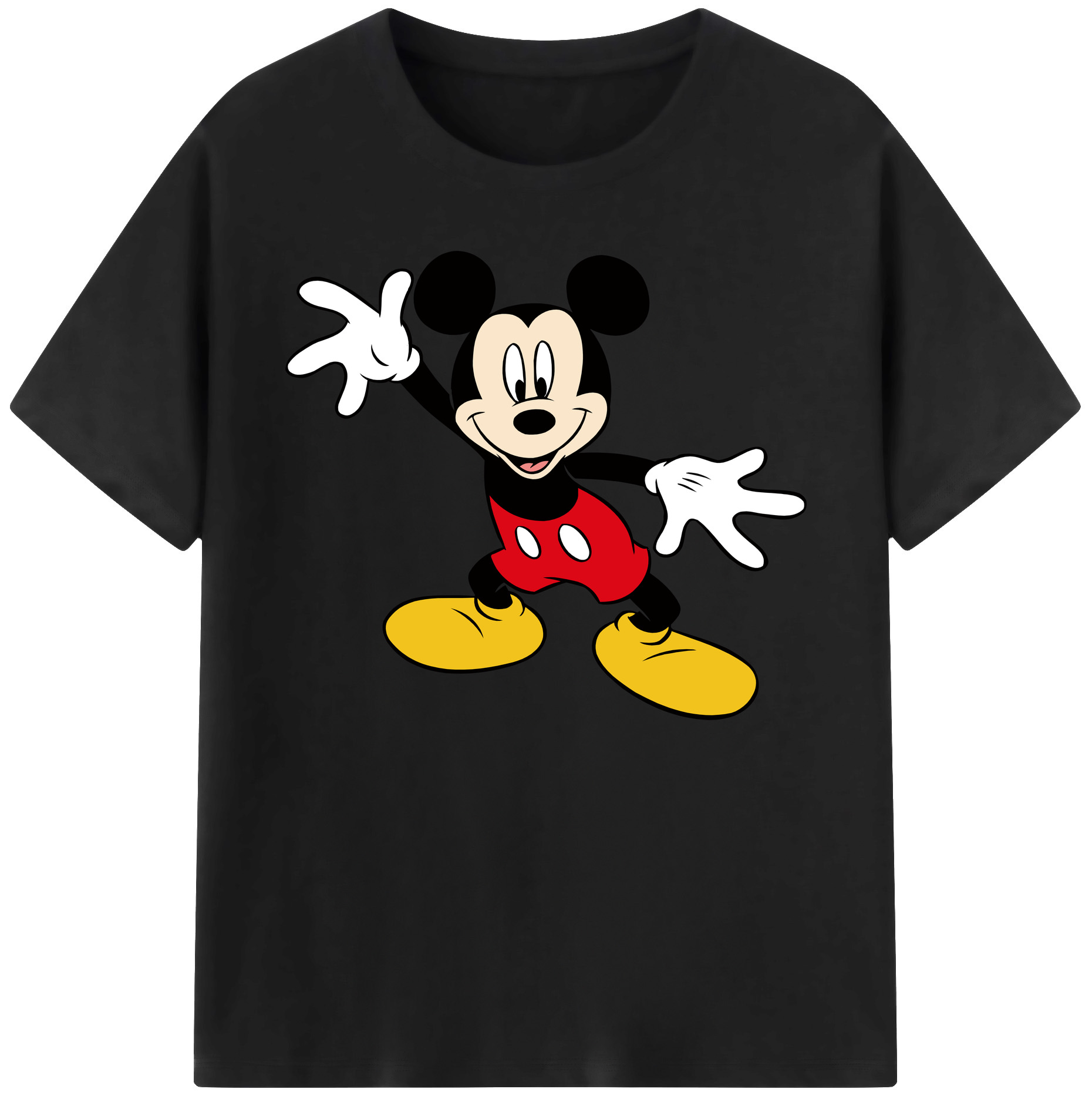 ミッキーマウス Mickey Mouse 綿100％ メンズ半袖Tシャツ｜肌触りやわらか＆通気性