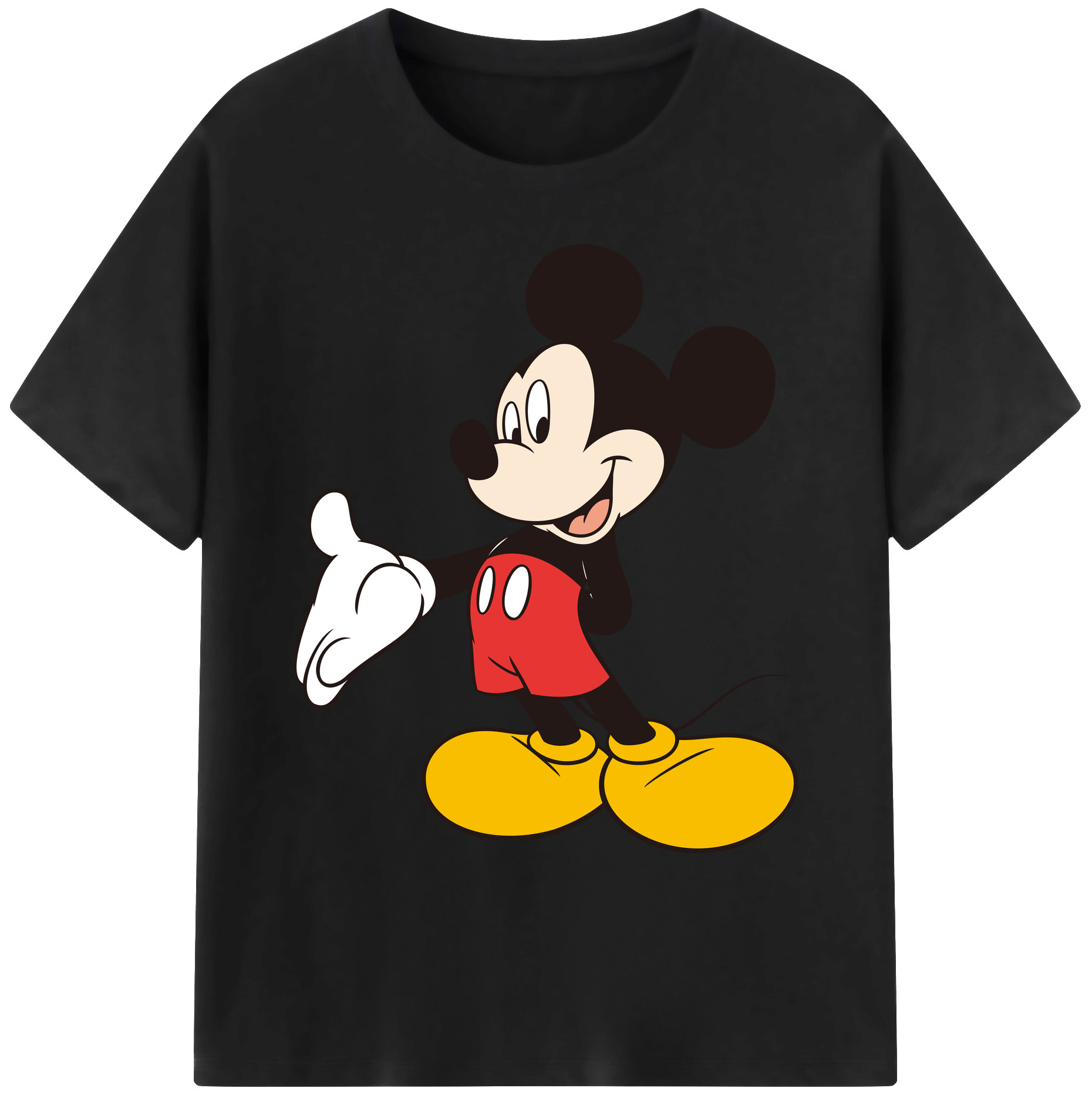 ミッキーマウス Mickey Mouse 綿100％ メンズ半袖Tシャツ｜肌触りやわらか＆通気性