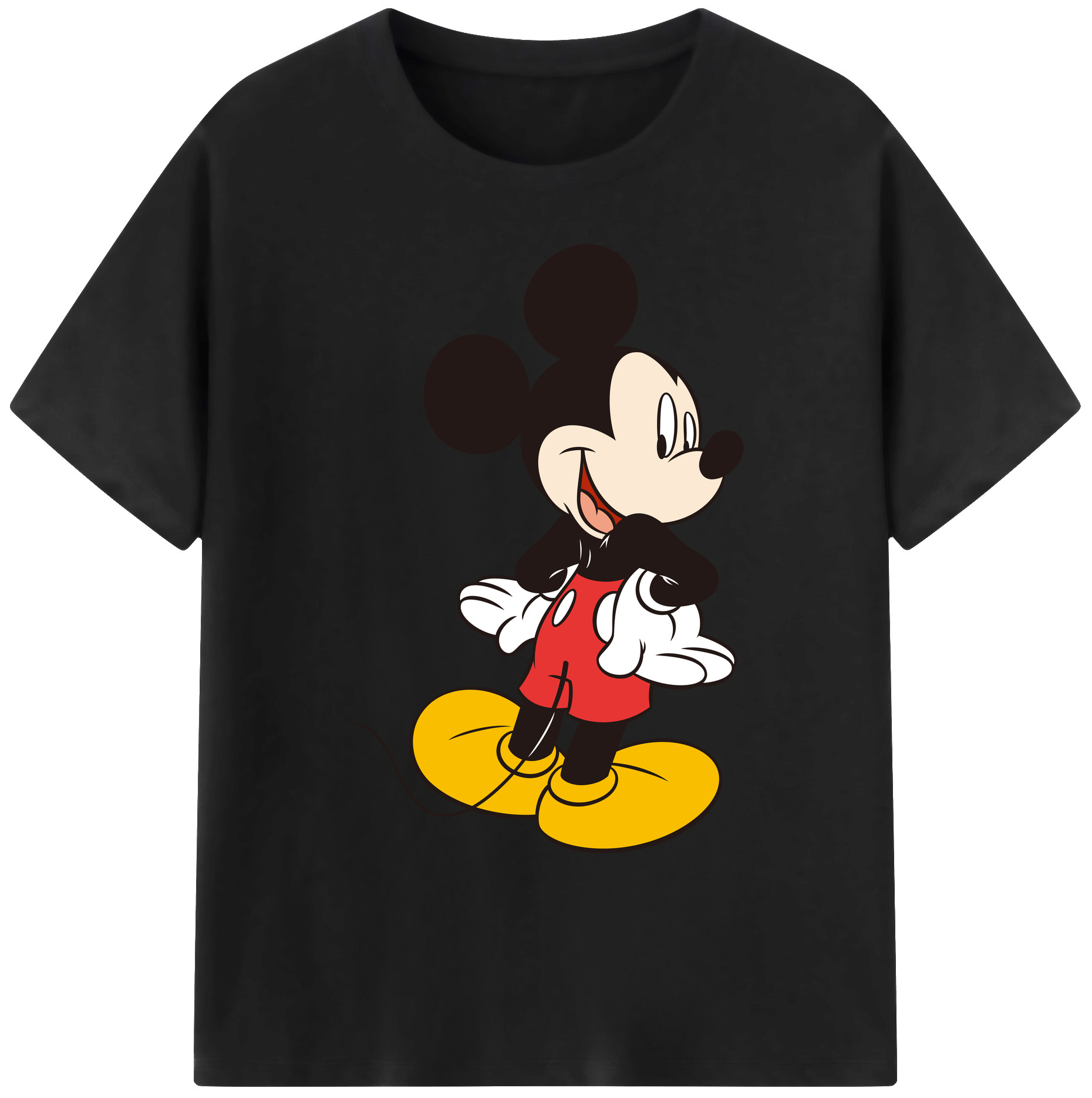 ミッキーマウス Mickey Mouse 綿100％ メンズ半袖Tシャツ｜肌触りやわらか＆通気性