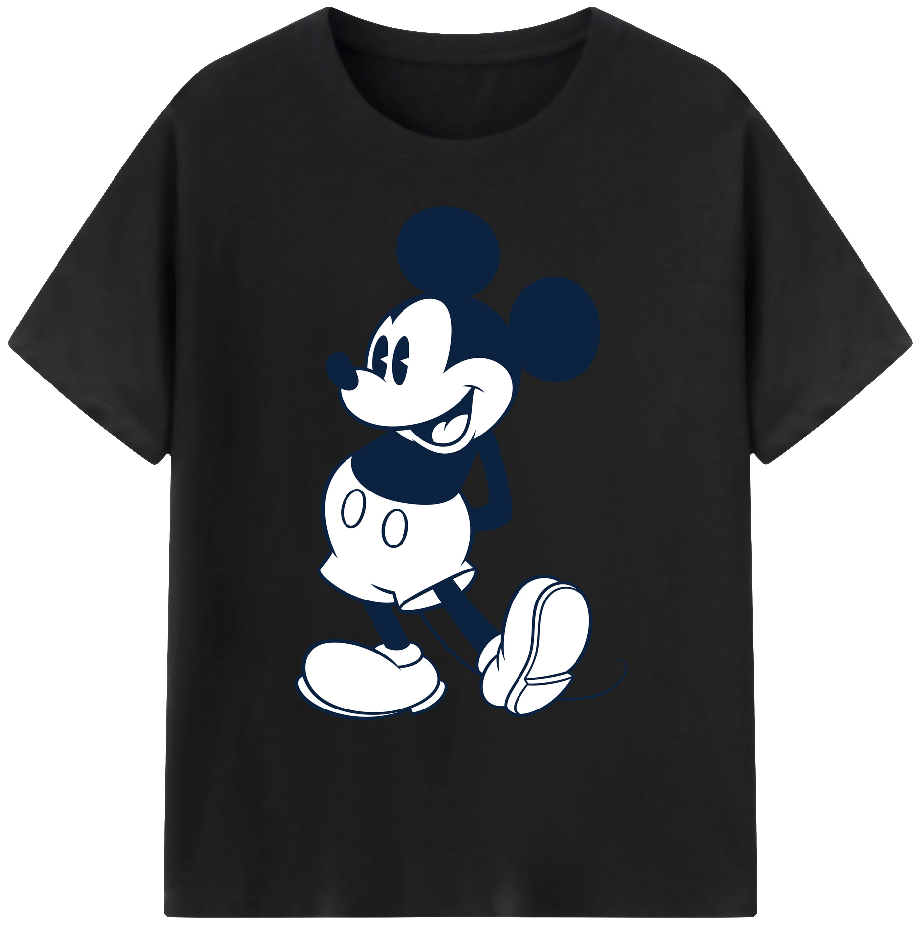 ミッキーマウス Mickey Mouse 綿100％ メンズ半袖Tシャツ｜肌触りやわらか＆通気性