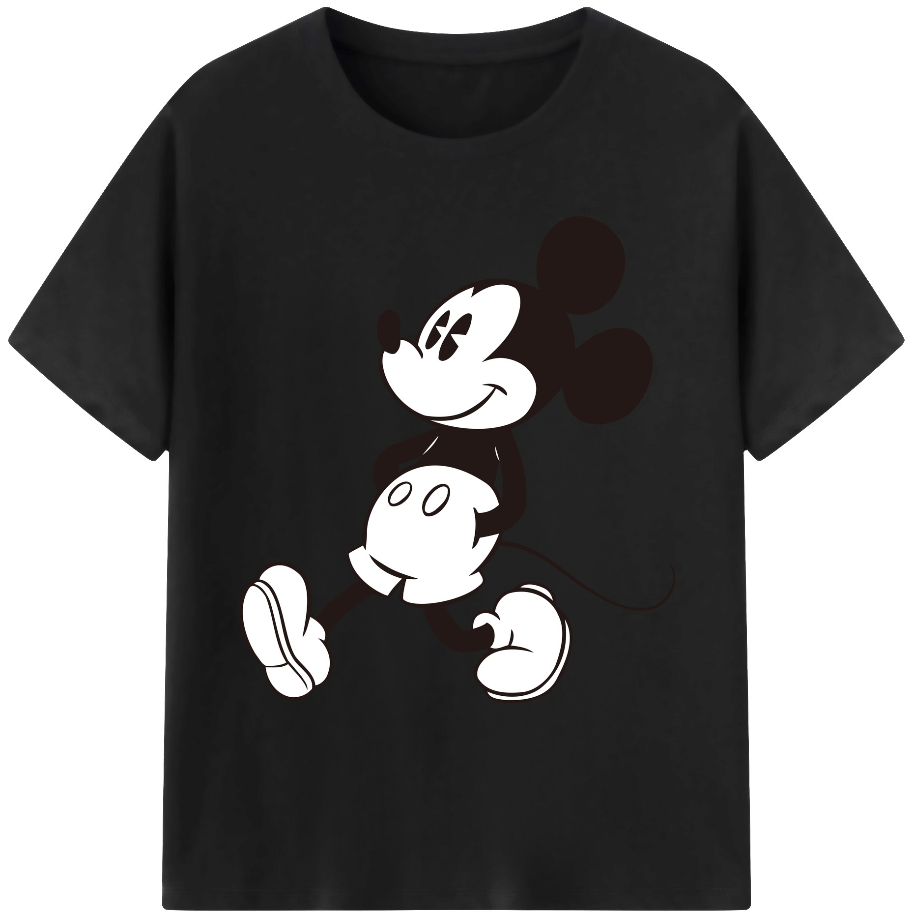 ミッキーマウス Mickey Mouse 綿100％ メンズ半袖Tシャツ｜肌触りやわらか＆通気性