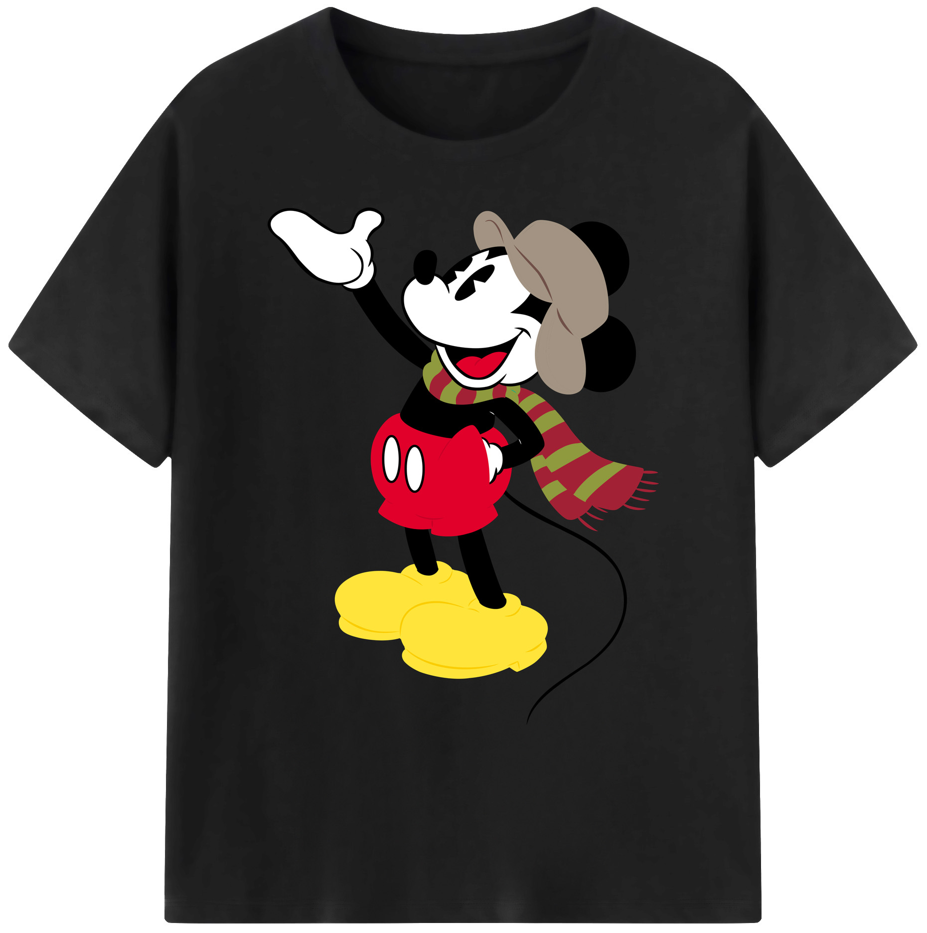 ミッキーマウス Mickey Mouse 綿100％ メンズ半袖Tシャツ｜肌触りやわらか＆通気性