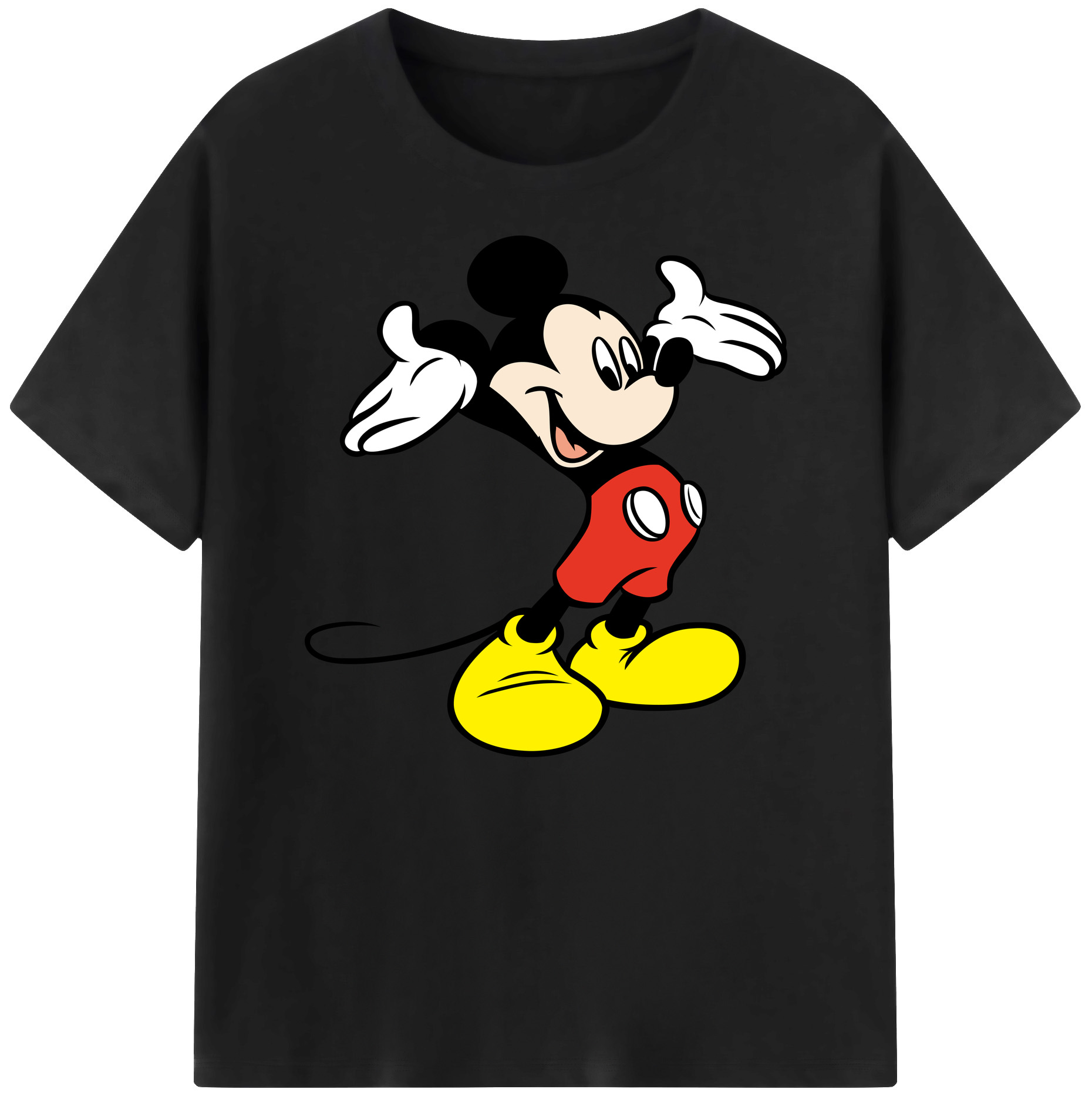 ミッキーマウス Mickey Mouse 綿100％ メンズ半袖Tシャツ｜肌触りやわらか＆通気性