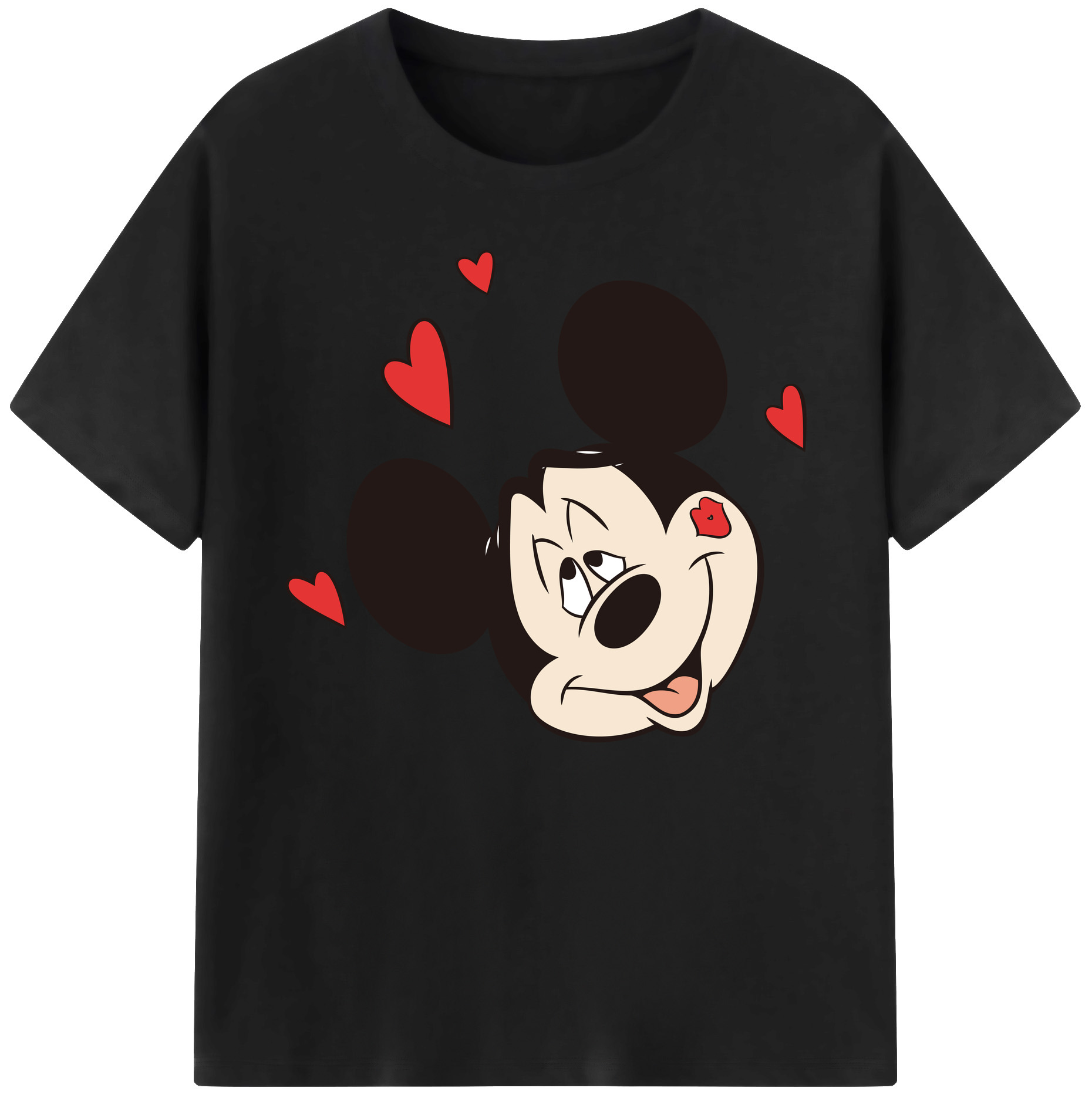 ミッキーマウス Mickey Mouse 綿100％ メンズ半袖Tシャツ｜肌触りやわらか＆通気性