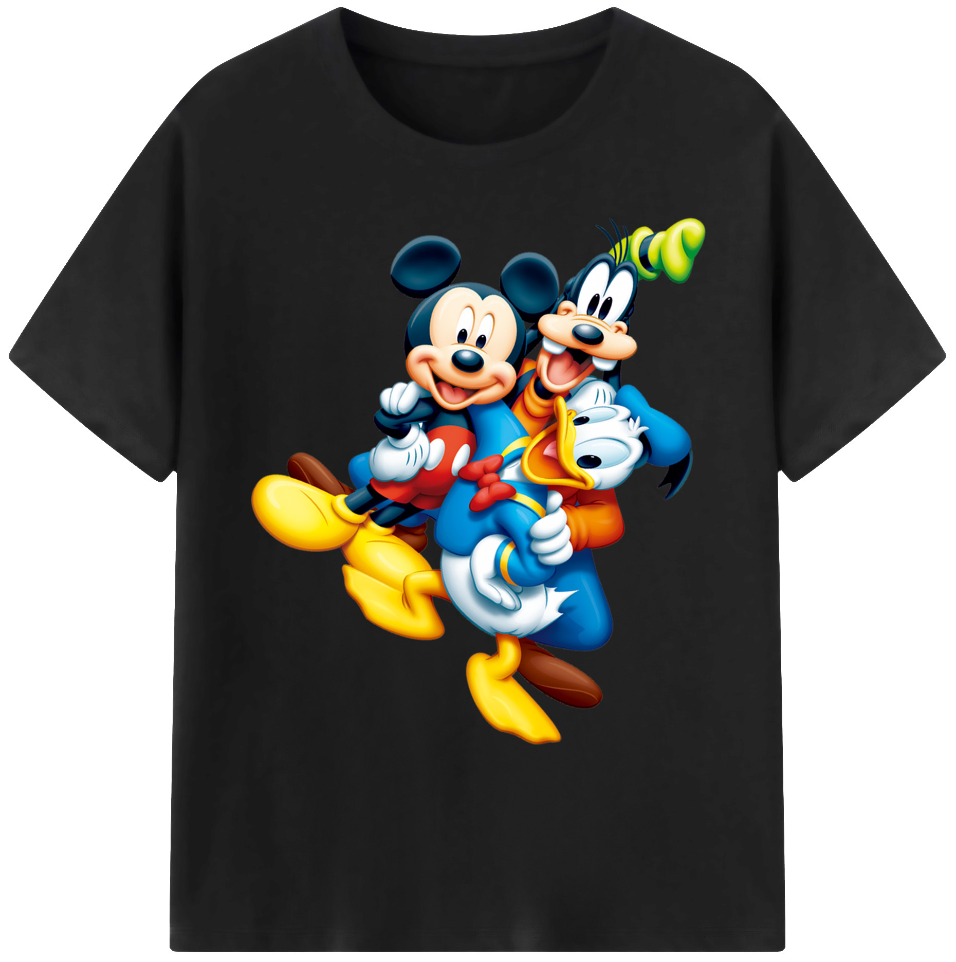 ミッキーマウス Mickey Mouse 綿100％ メンズ半袖Tシャツ｜肌触りやわらか＆通気性