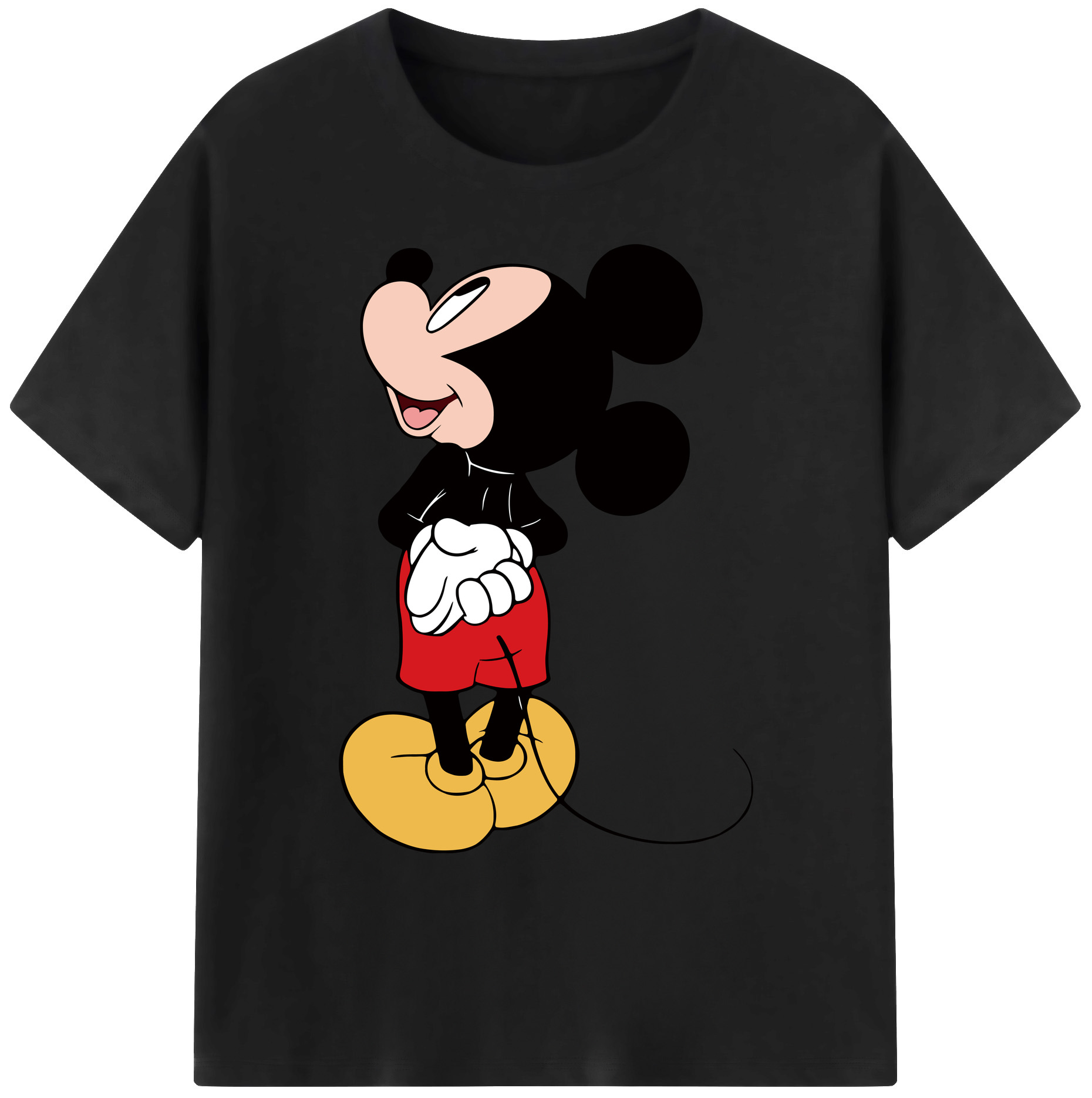 ミッキーマウス Mickey Mouse 綿100％ メンズ半袖Tシャツ｜肌触りやわらか＆通気性