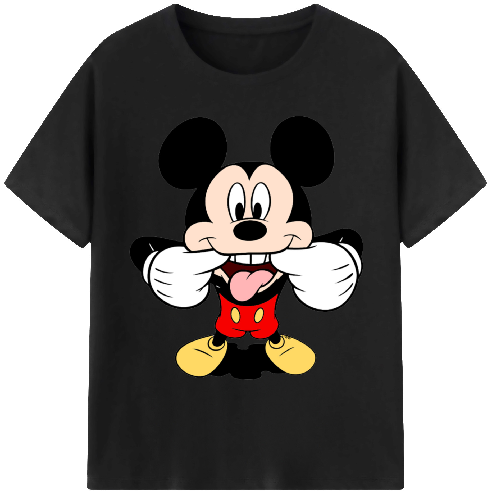 ミッキーマウス Mickey Mouse 綿100％ メンズ半袖Tシャツ｜肌触りやわらか＆通気性