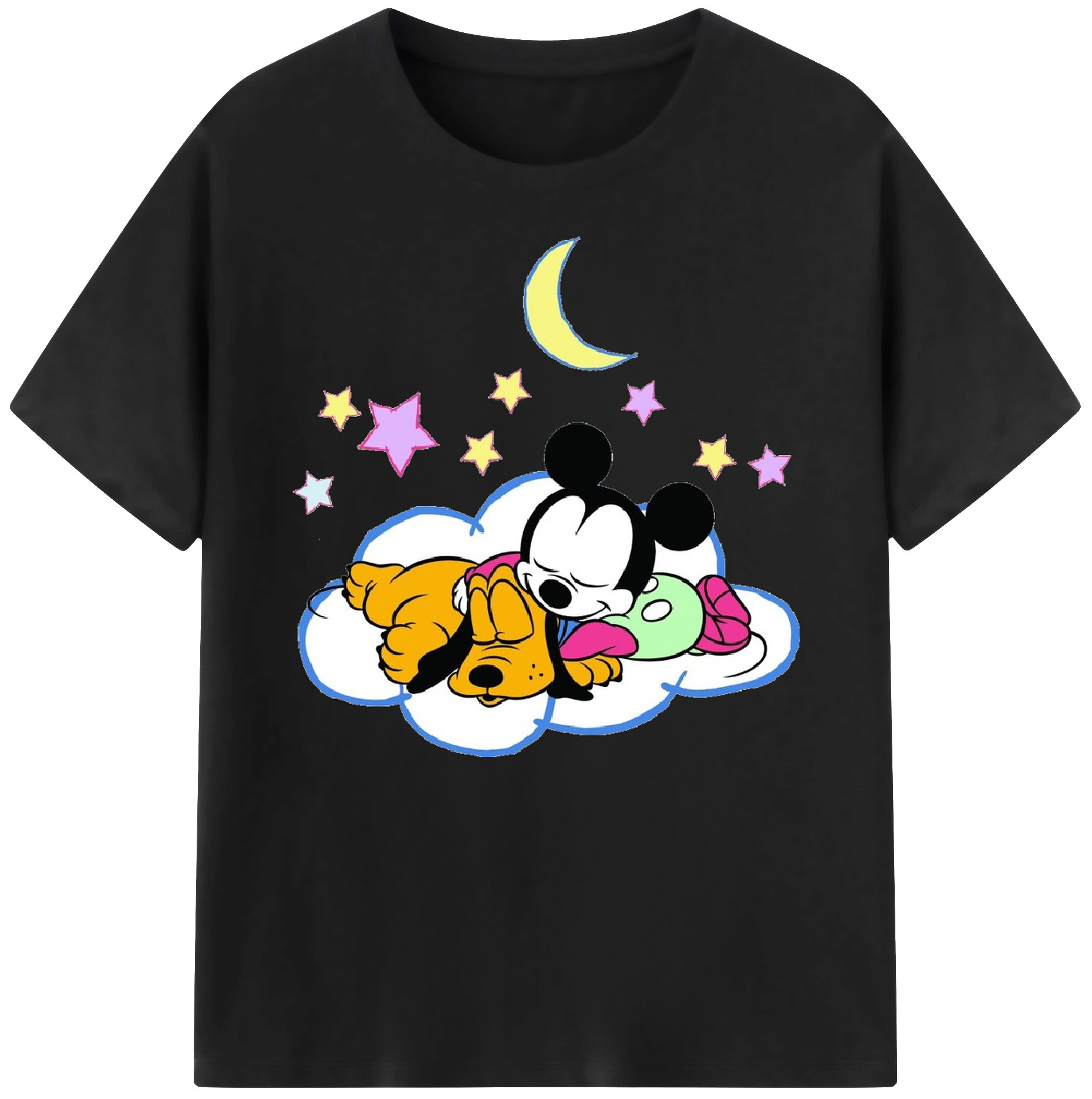 ミッキーマウス Mickey Mouse 綿100％ メンズ半袖Tシャツ｜肌触りやわらか＆通気性
