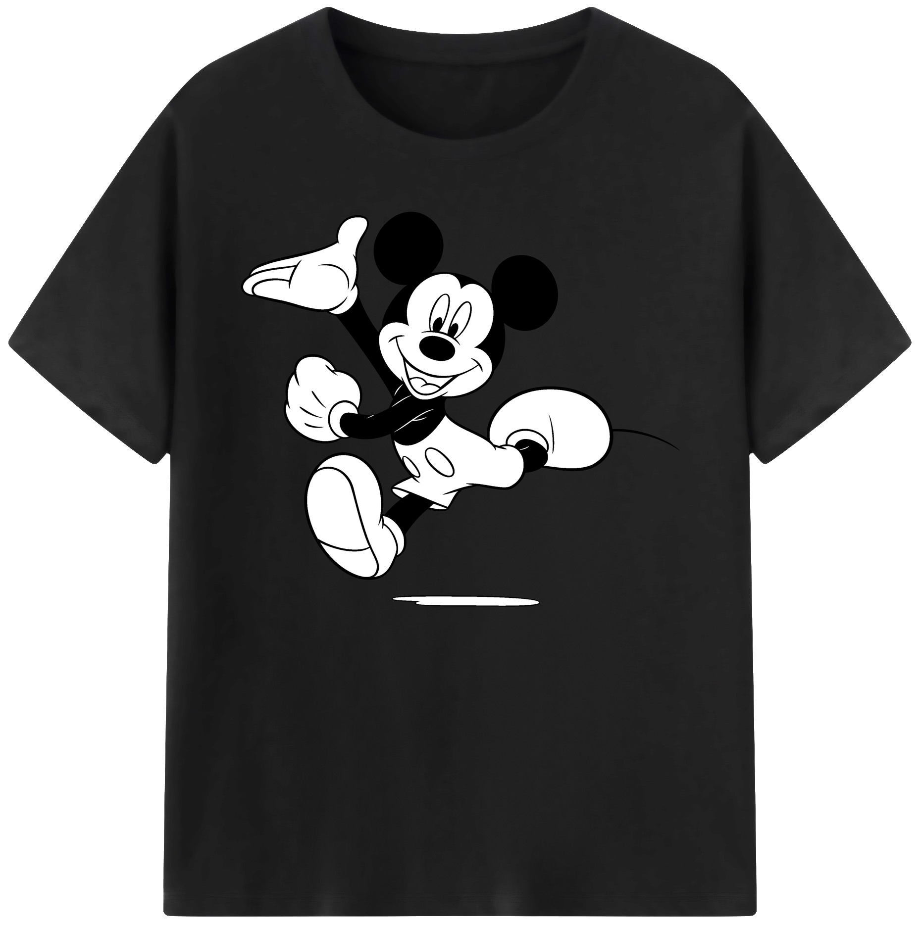 ミッキーマウス Mickey Mouse 綿100％ メンズ半袖Tシャツ｜肌触りやわらか＆通気性