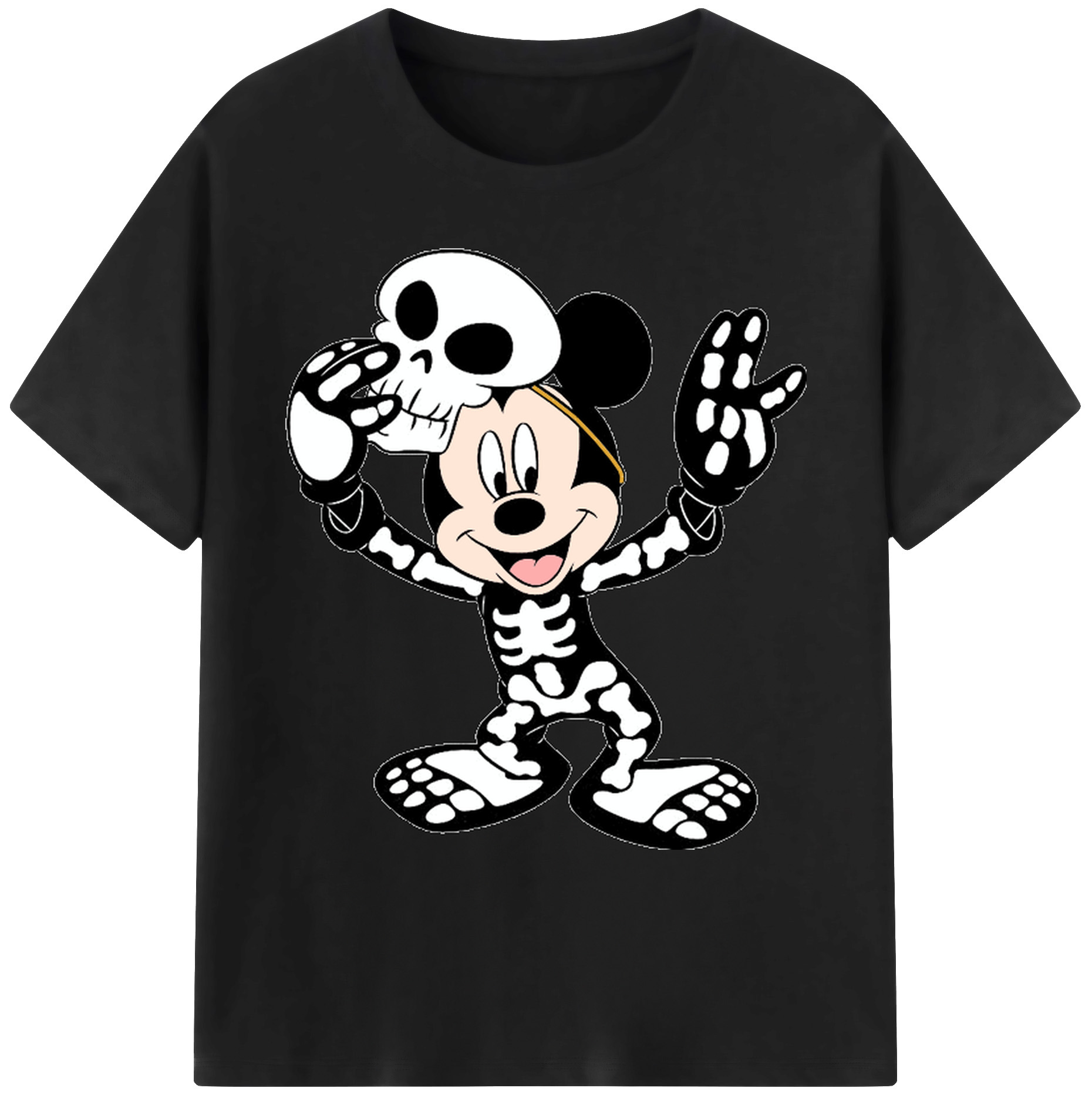 ミッキーマウス Mickey Mouse 綿100％ メンズ半袖Tシャツ｜肌触りやわらか＆通気性