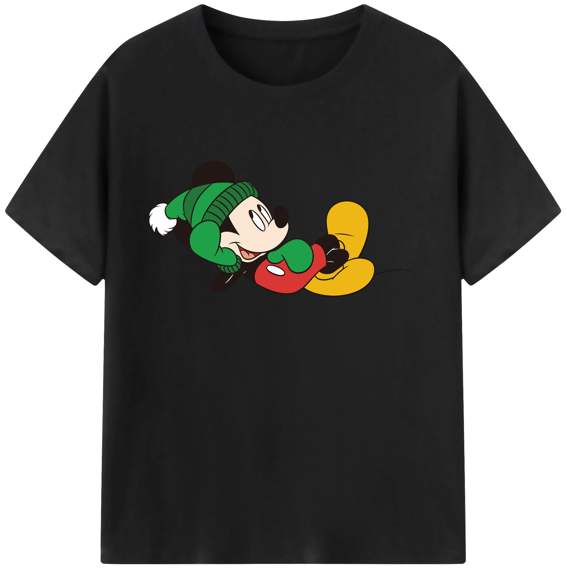 ミッキーマウス Mickey Mouse 綿100％ メンズ半袖Tシャツ｜肌触りやわらか＆通気性