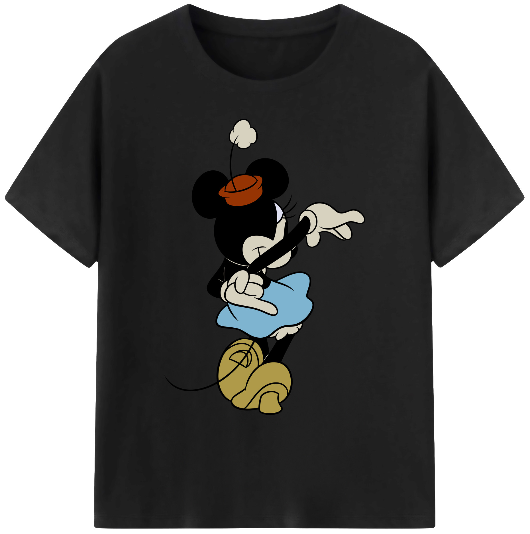 ミッキーマウス Mickey Mouse 綿100％ メンズ半袖Tシャツ｜肌触りやわらか＆通気性