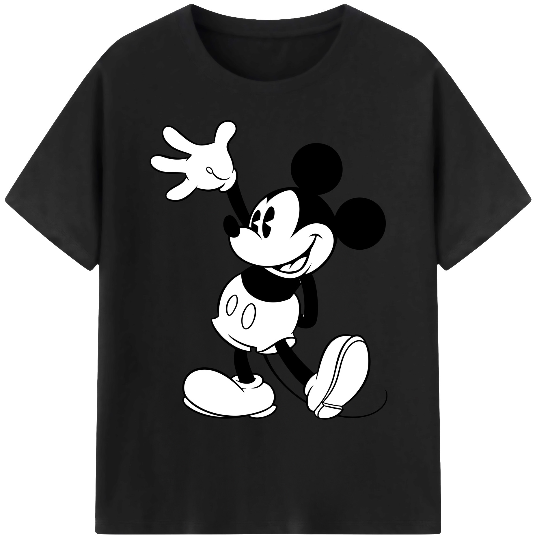 ミッキーマウス Mickey Mouse 綿100％ メンズ半袖Tシャツ｜肌触りやわらか＆通気性