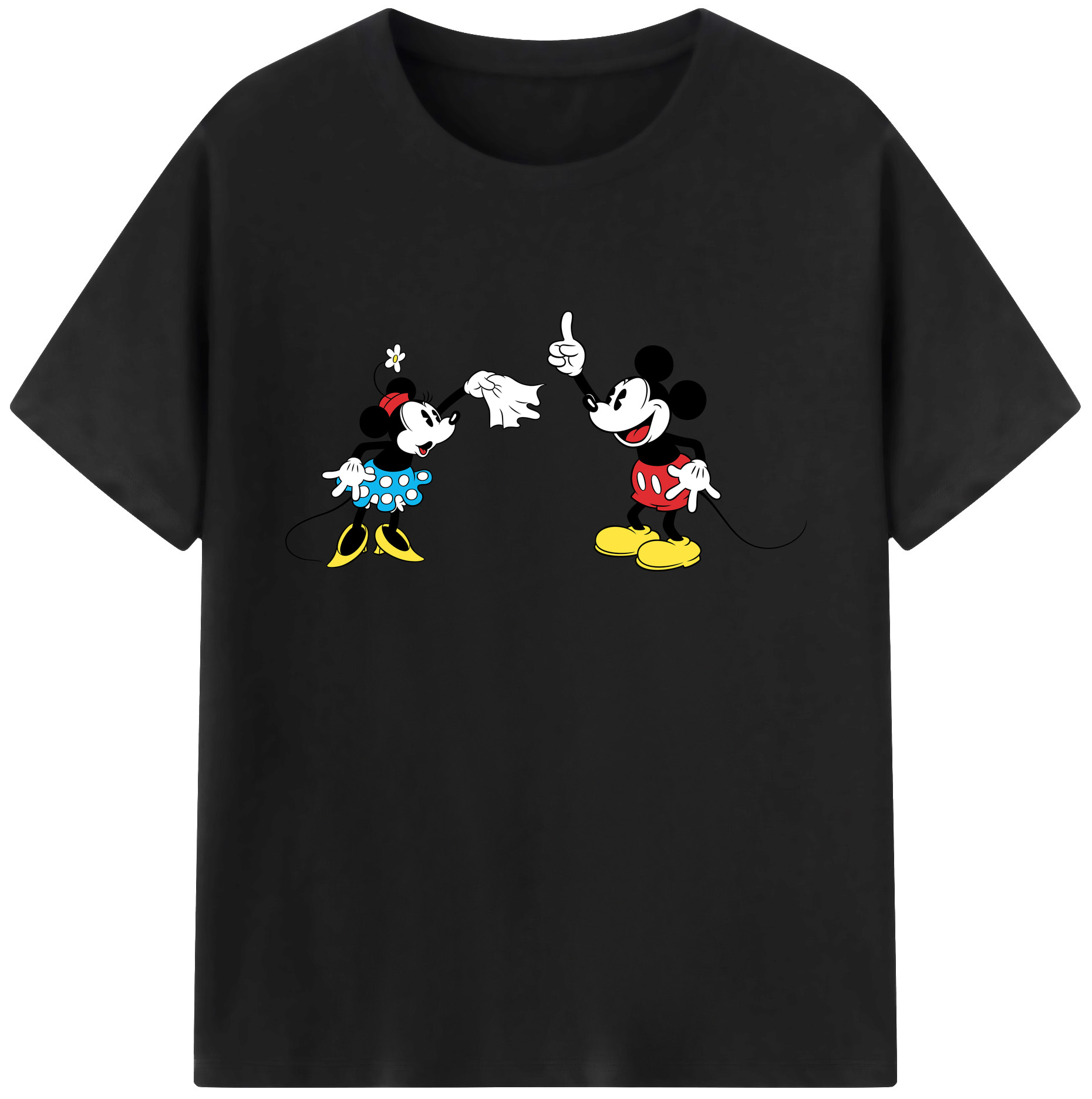 ミッキーマウス Mickey Mouse 綿100％ メンズ半袖Tシャツ｜肌触りやわらか＆通気性