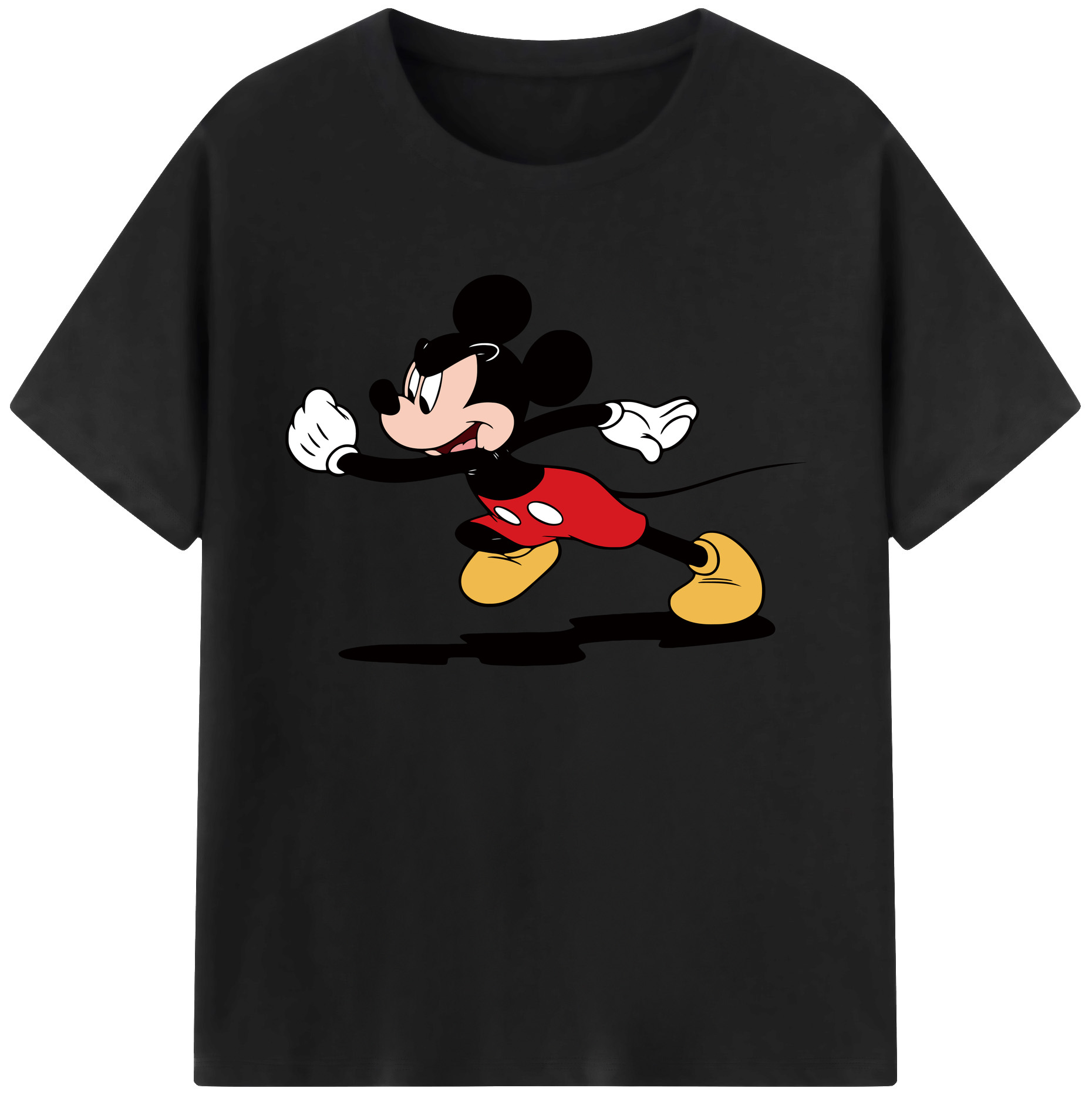 ミッキーマウス Mickey Mouse 綿100％ メンズ半袖Tシャツ｜肌触りやわらか＆通気性