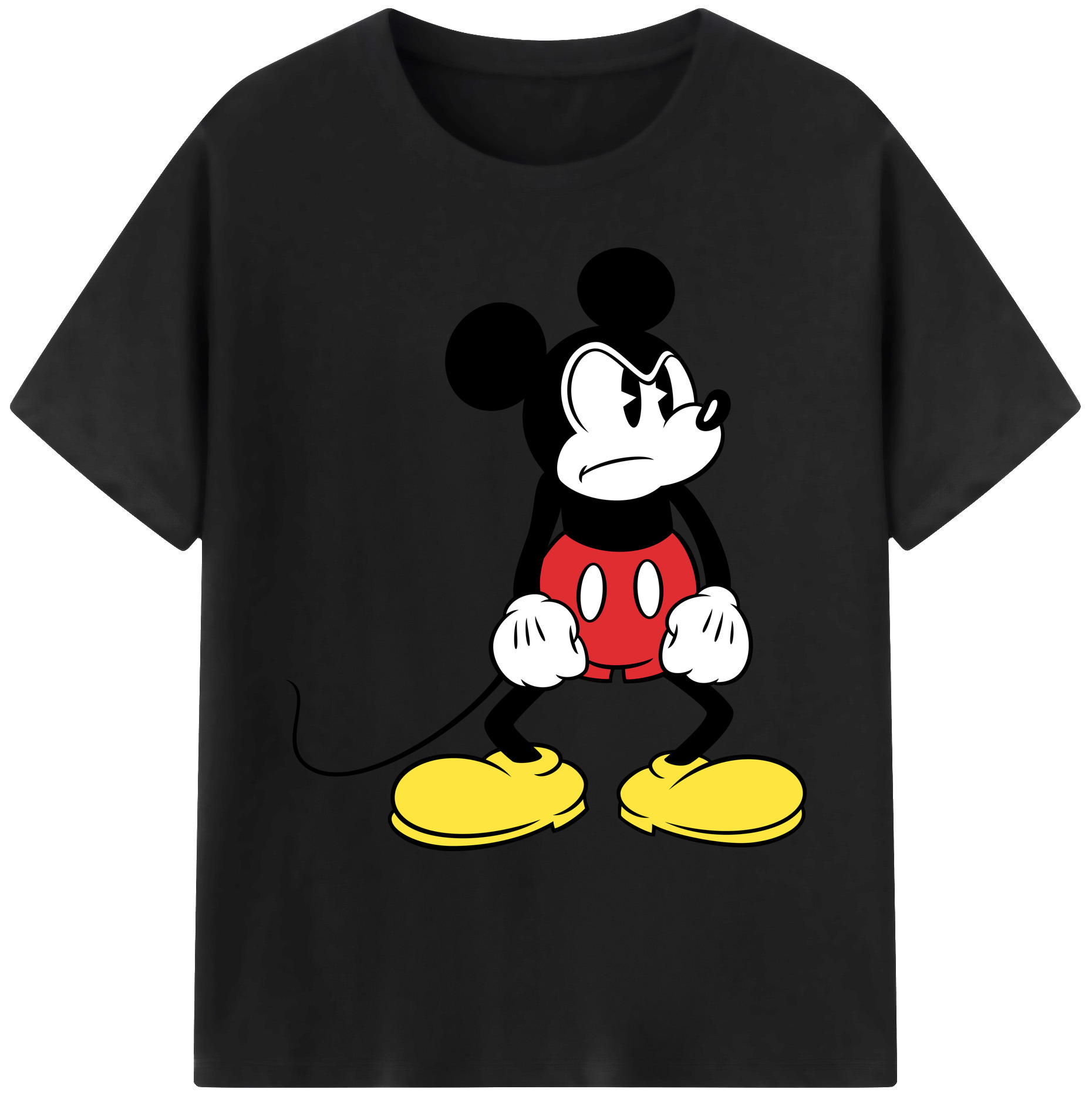 ミッキーマウス Mickey Mouse 綿100％ メンズ半袖Tシャツ｜肌触りやわらか＆通気性