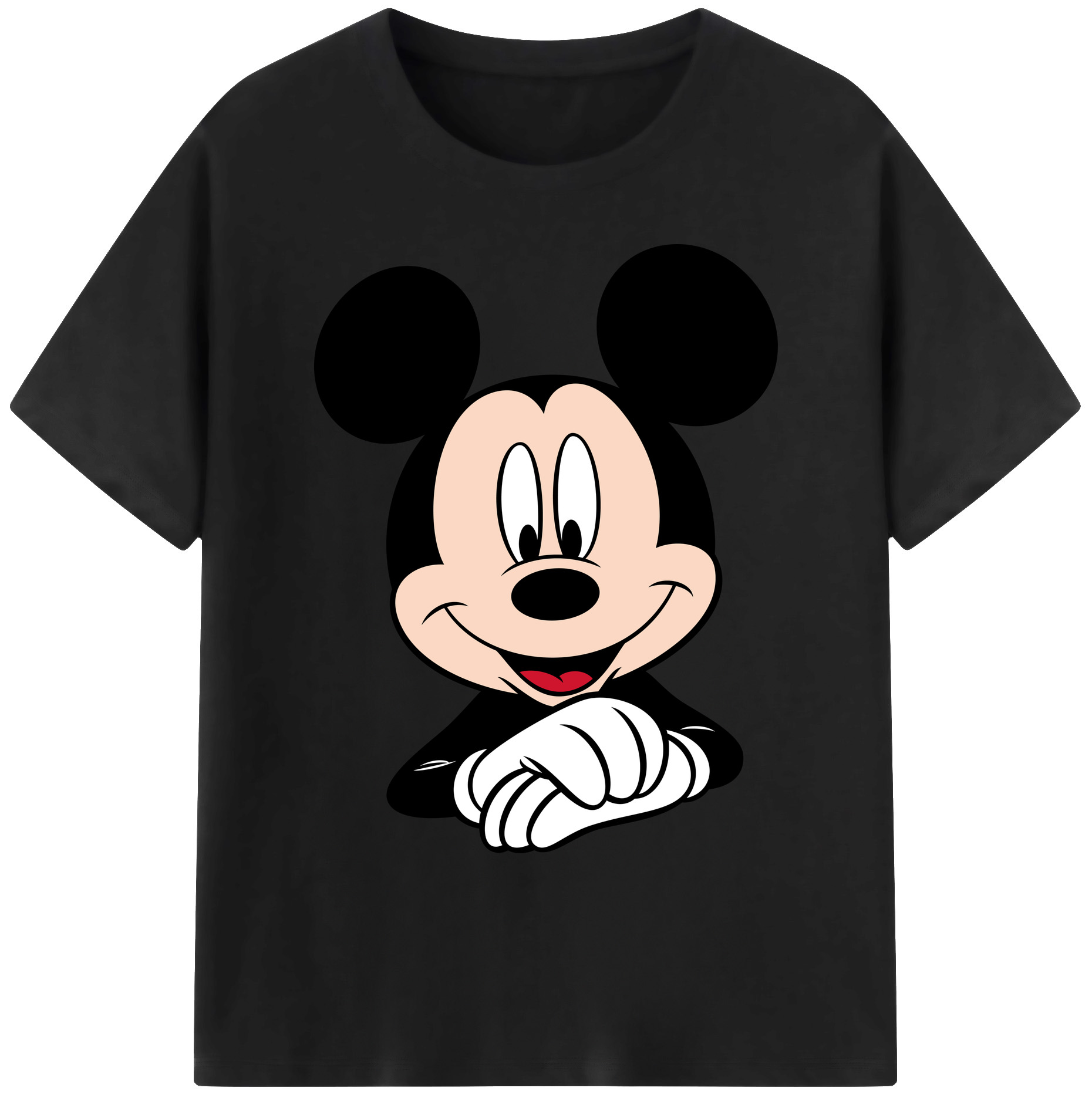 ミッキーマウス Mickey Mouse 綿100％ メンズ半袖Tシャツ｜肌触りやわらか＆通気性