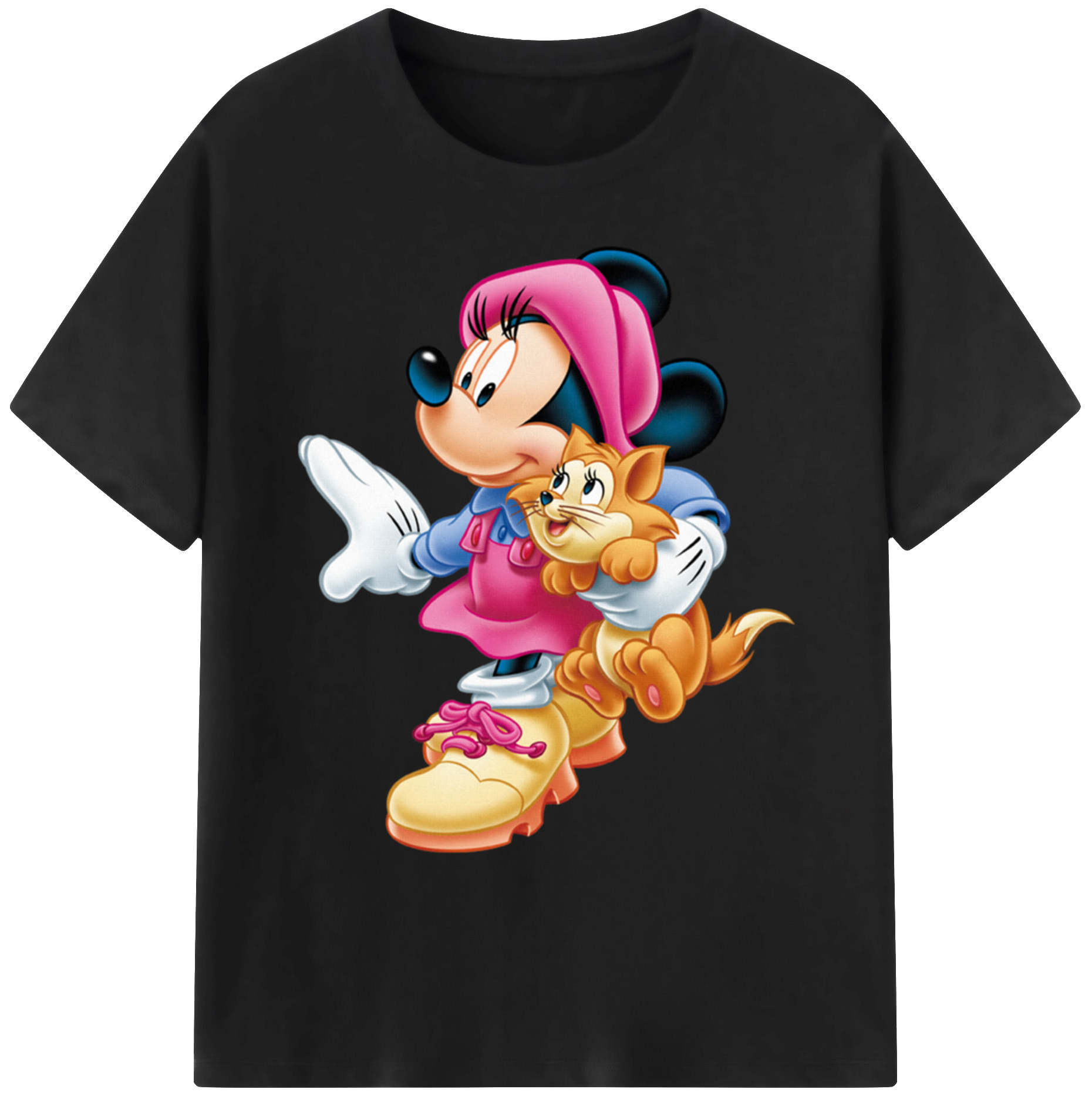 ミッキーマウス Mickey Mouse 綿100％ メンズ半袖Tシャツ｜肌触りやわらか＆通気性